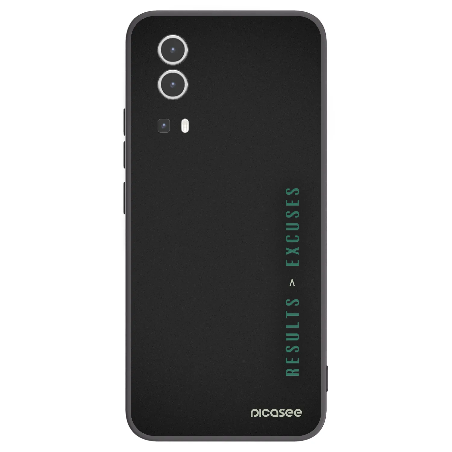 Picasee husă neagră din silicon pentru Vivo Y72 5G - Results x Excuses