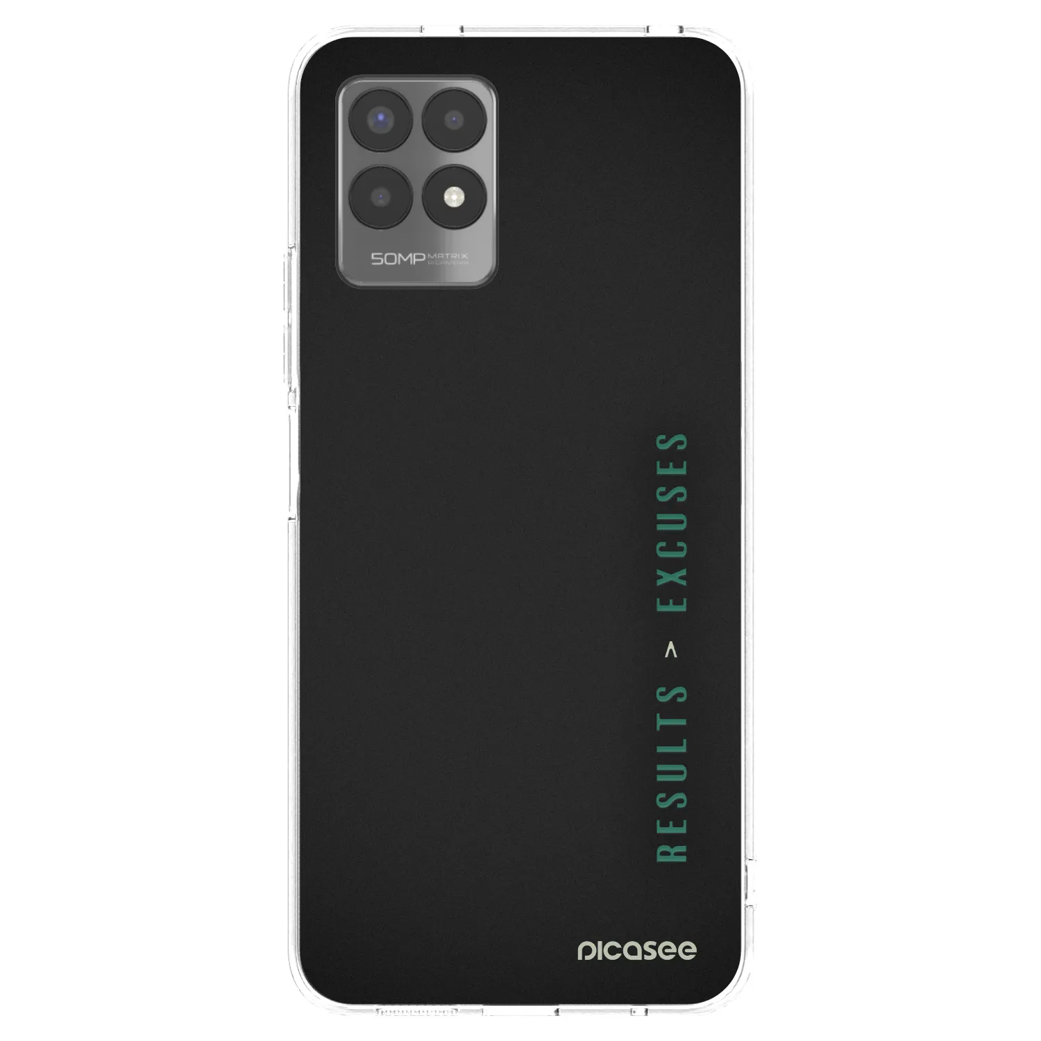 Picasee husă transparentă din silicon pentru Realme 8i - Results x Excuses