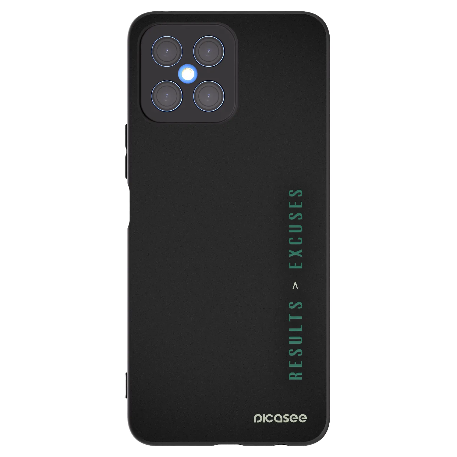 Picasee husă neagră din silicon pentru Honor X8 4G - Results x Excuses