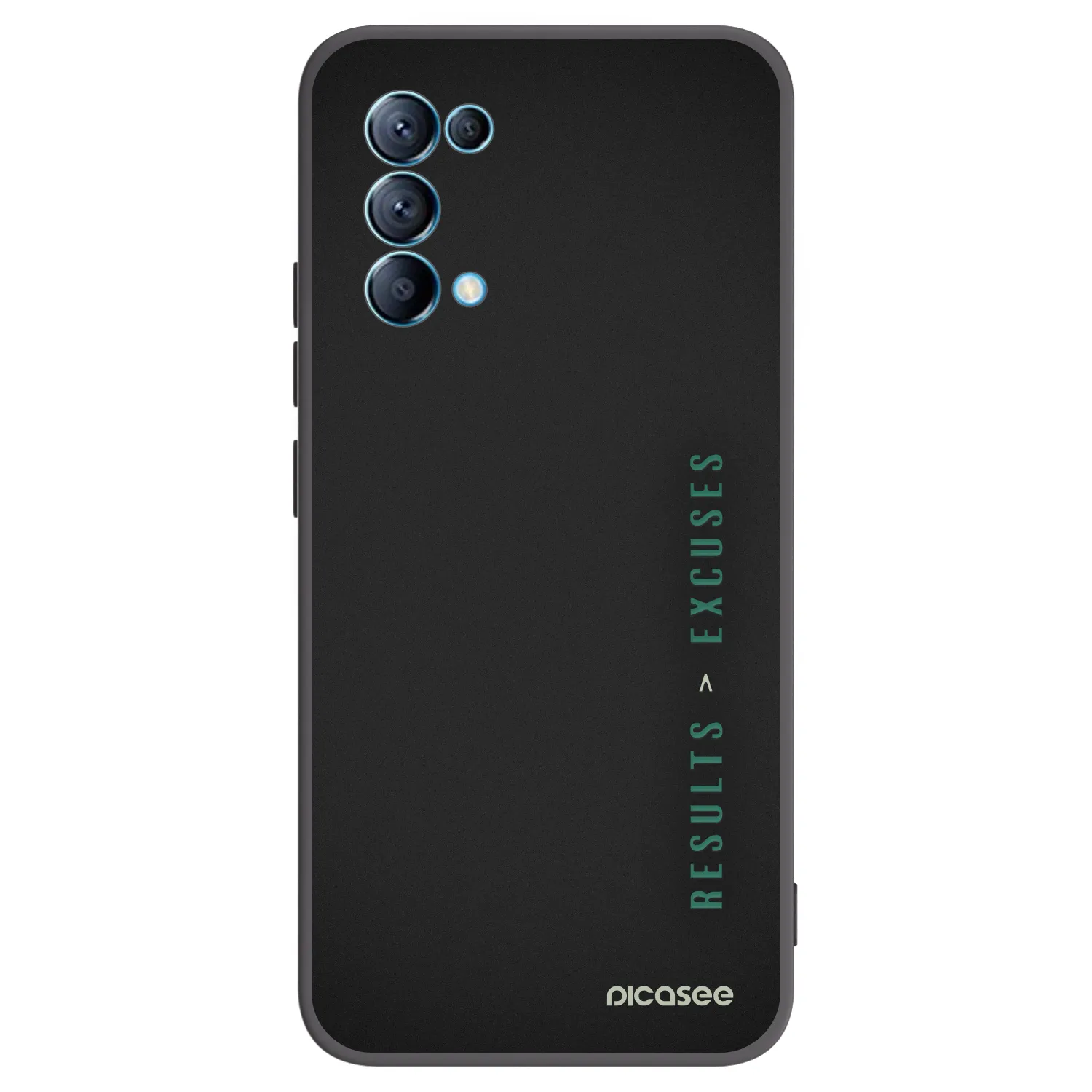 Picasee husă neagră din silicon pentru OPPO A16s - Results x Excuses