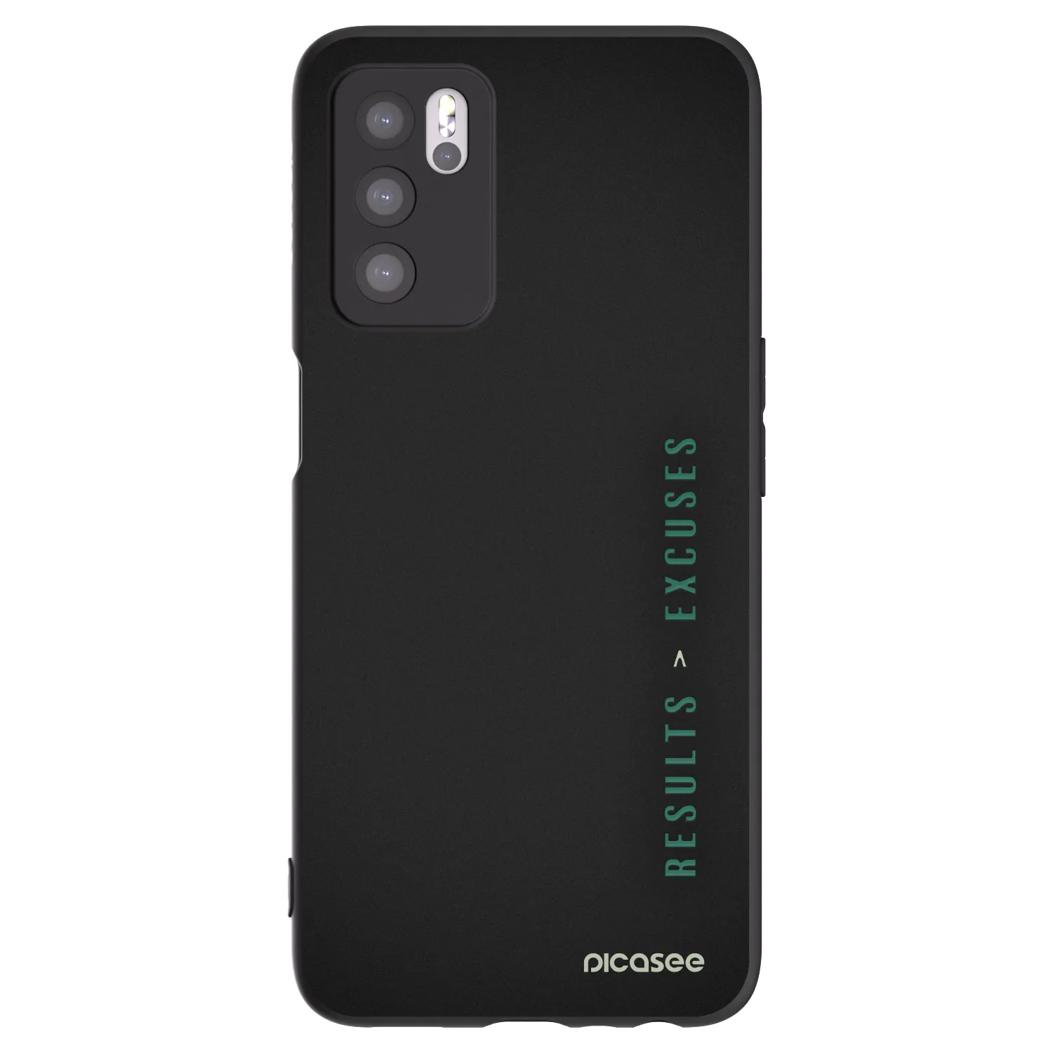 Picasee husă neagră din silicon pentru OPPO A16s - Results x Excuses