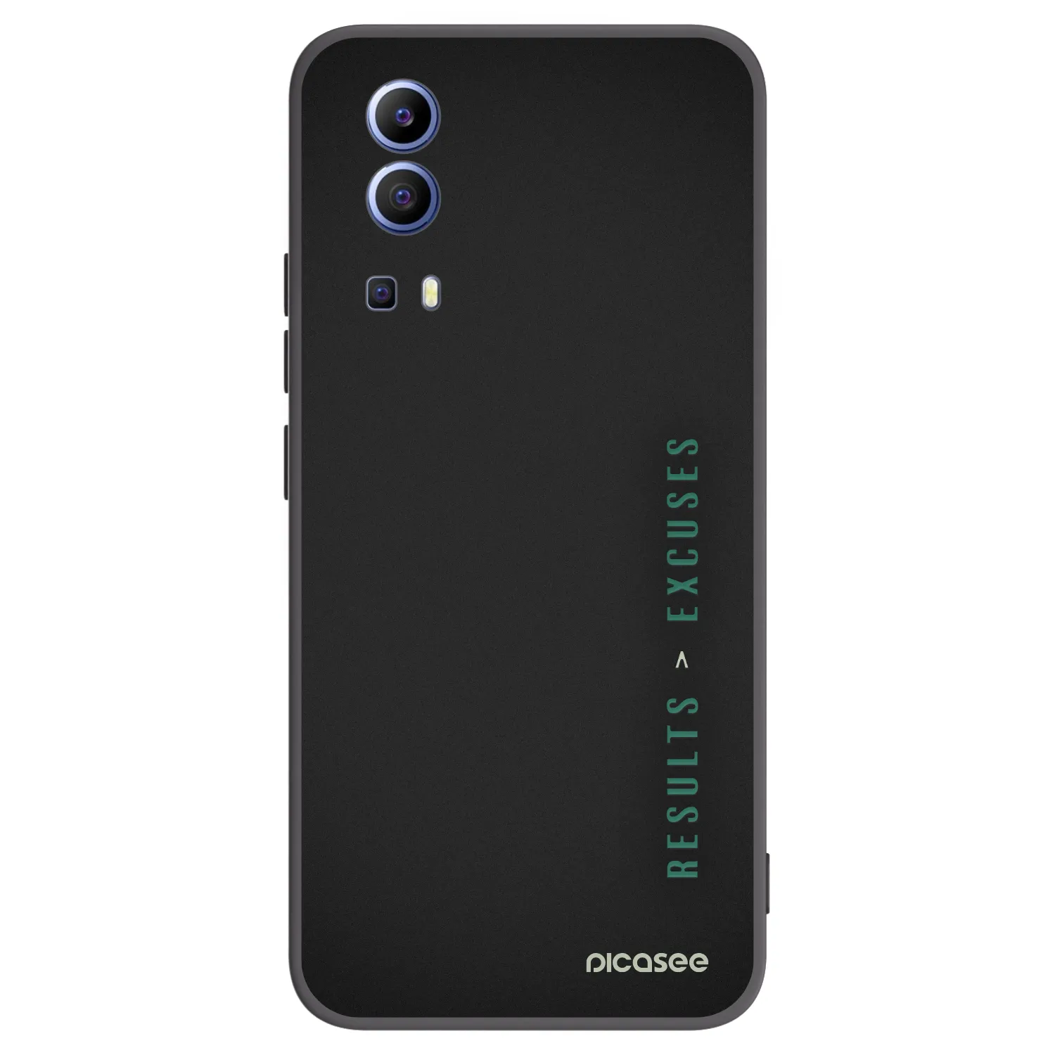 Picasee husă neagră din silicon pentru Vivo Y52 5G - Results x Excuses