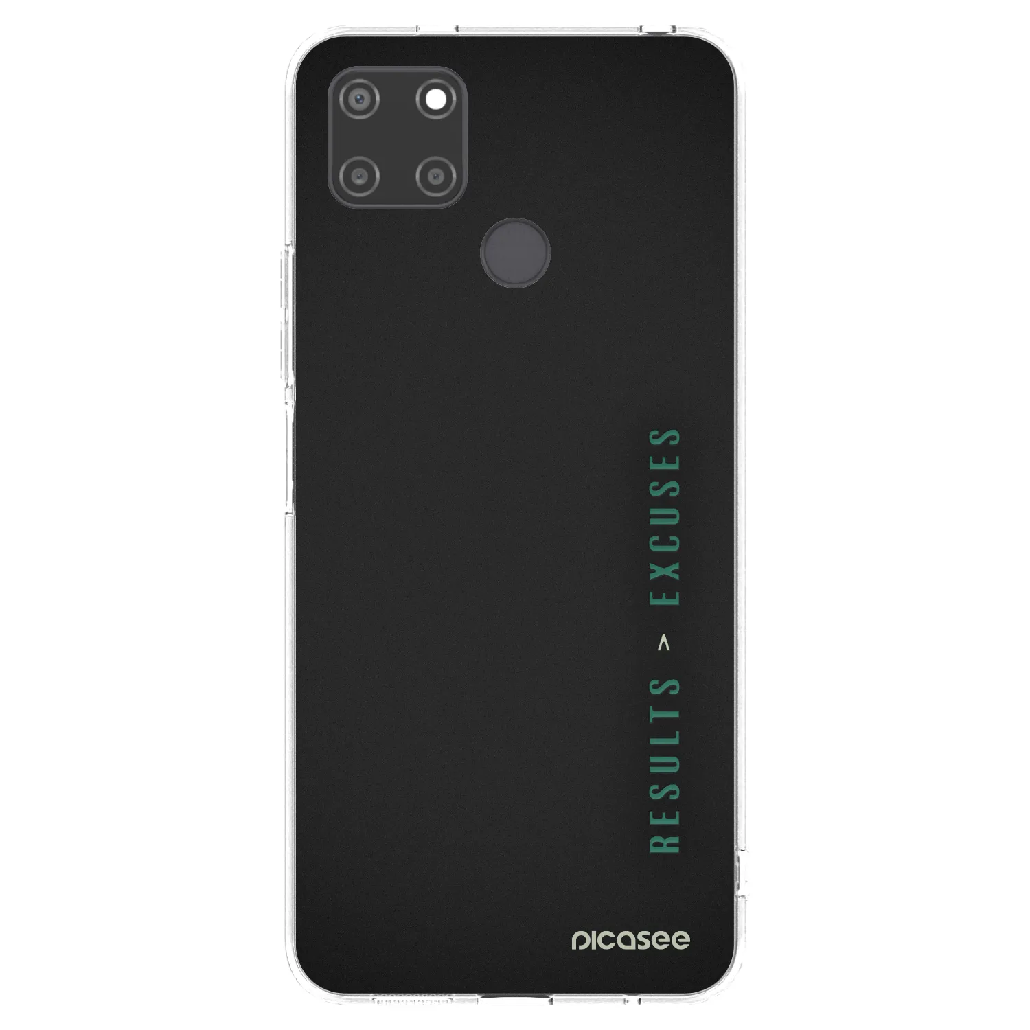 Picasee husă transparentă din silicon pentru Realme C21Y - Results x Excuses