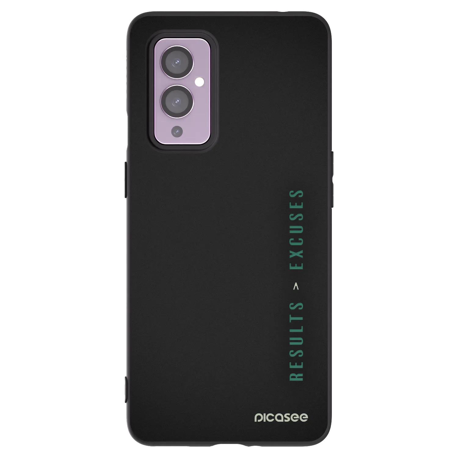 Picasee husă neagră din silicon pentru OnePlus 9 - Results x Excuses