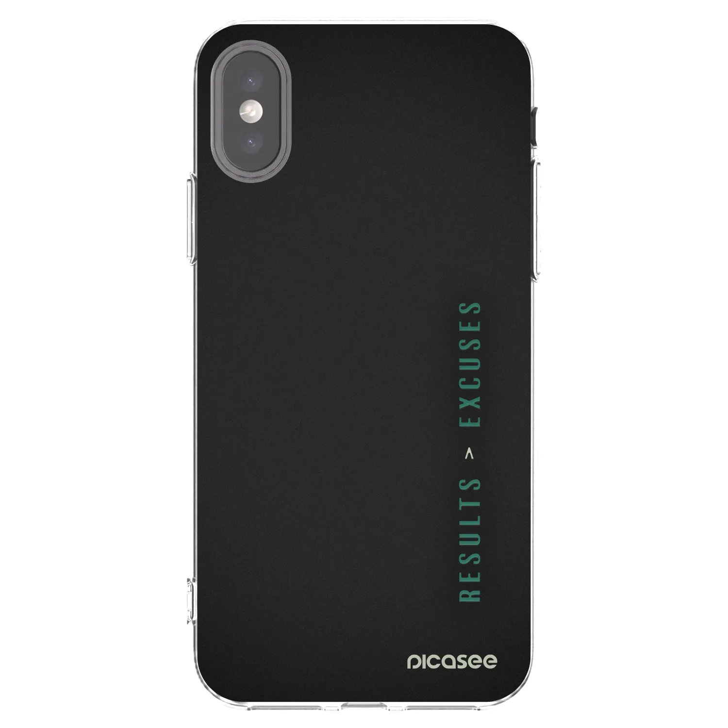 Picasee husă transparentă din silicon pentru Apple iPhone X/XS - Results x Excuses