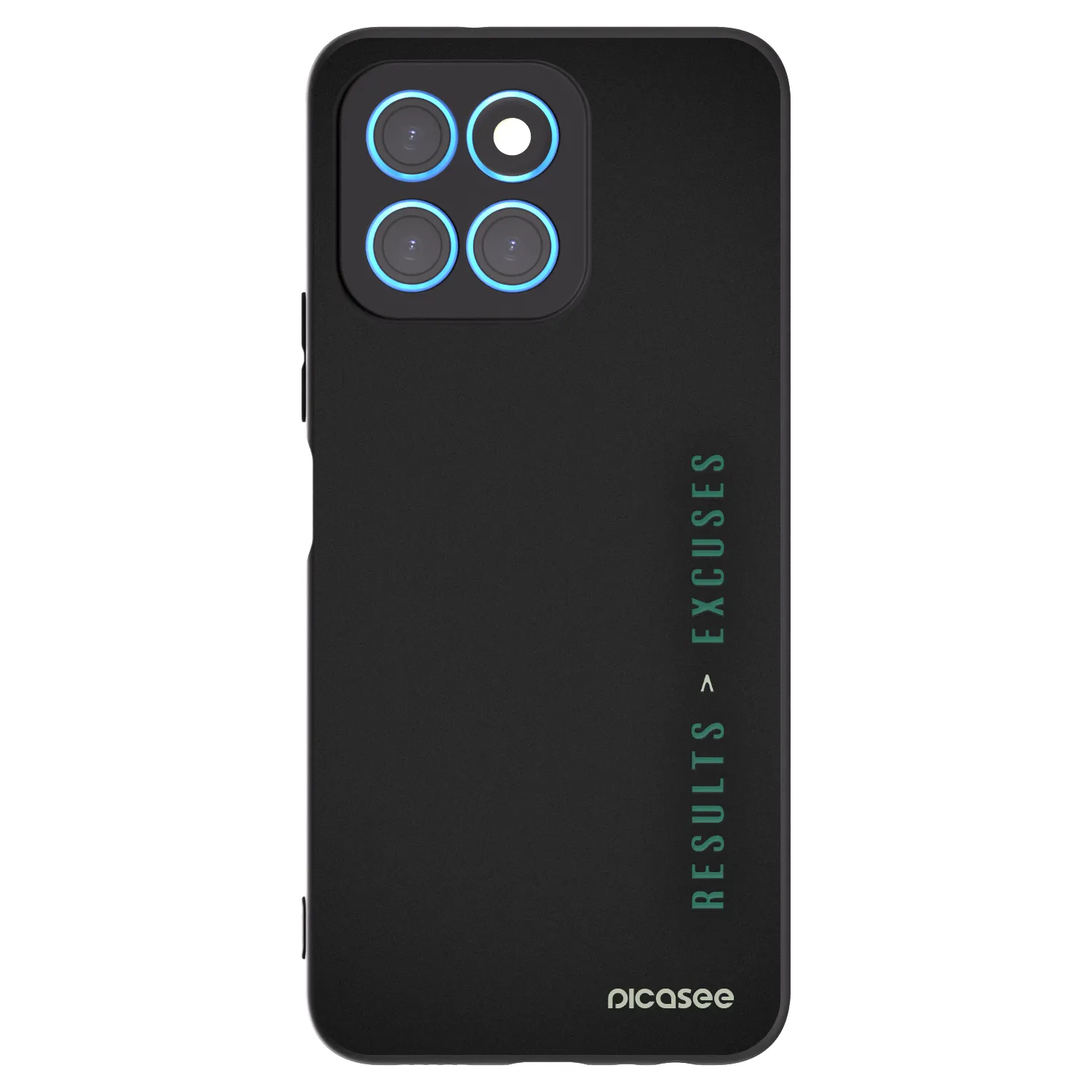 Picasee husă neagră din silicon pentru Honor X8 5G - Results x Excuses