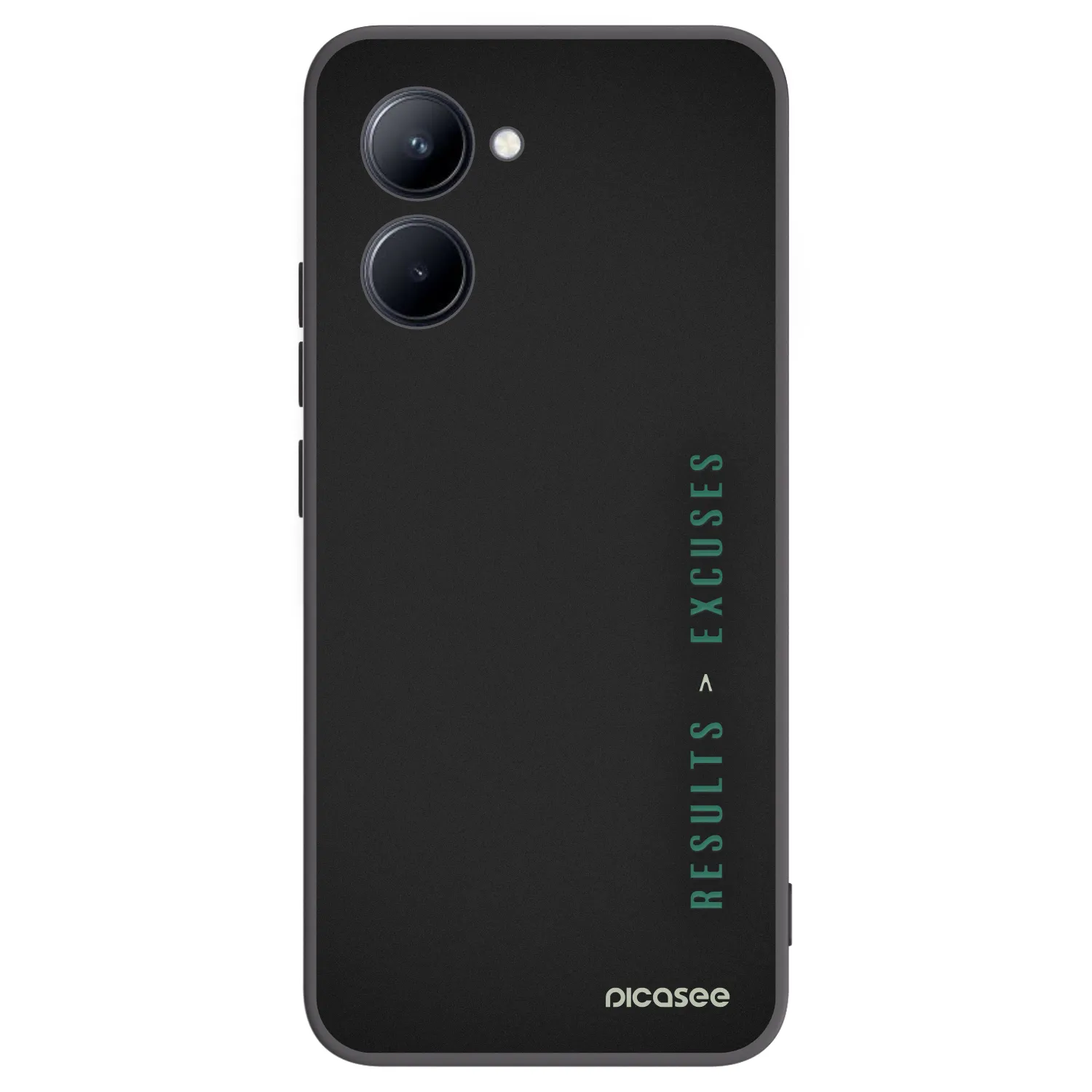 Picasee husă neagră din silicon pentru Realme C33 (2023) - Results x Excuses