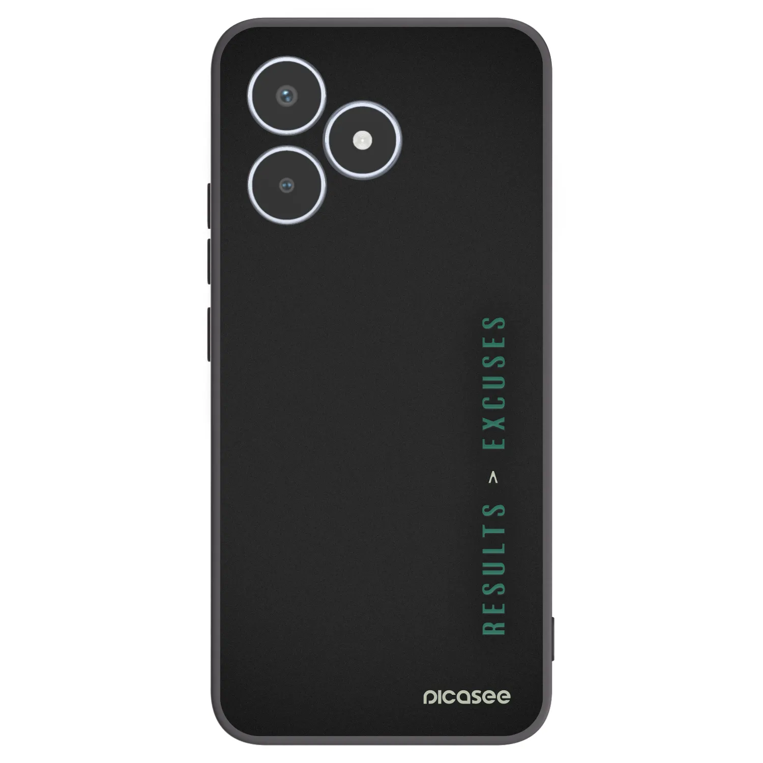 Picasee husă neagră din silicon pentru Realme C53 - Results x Excuses