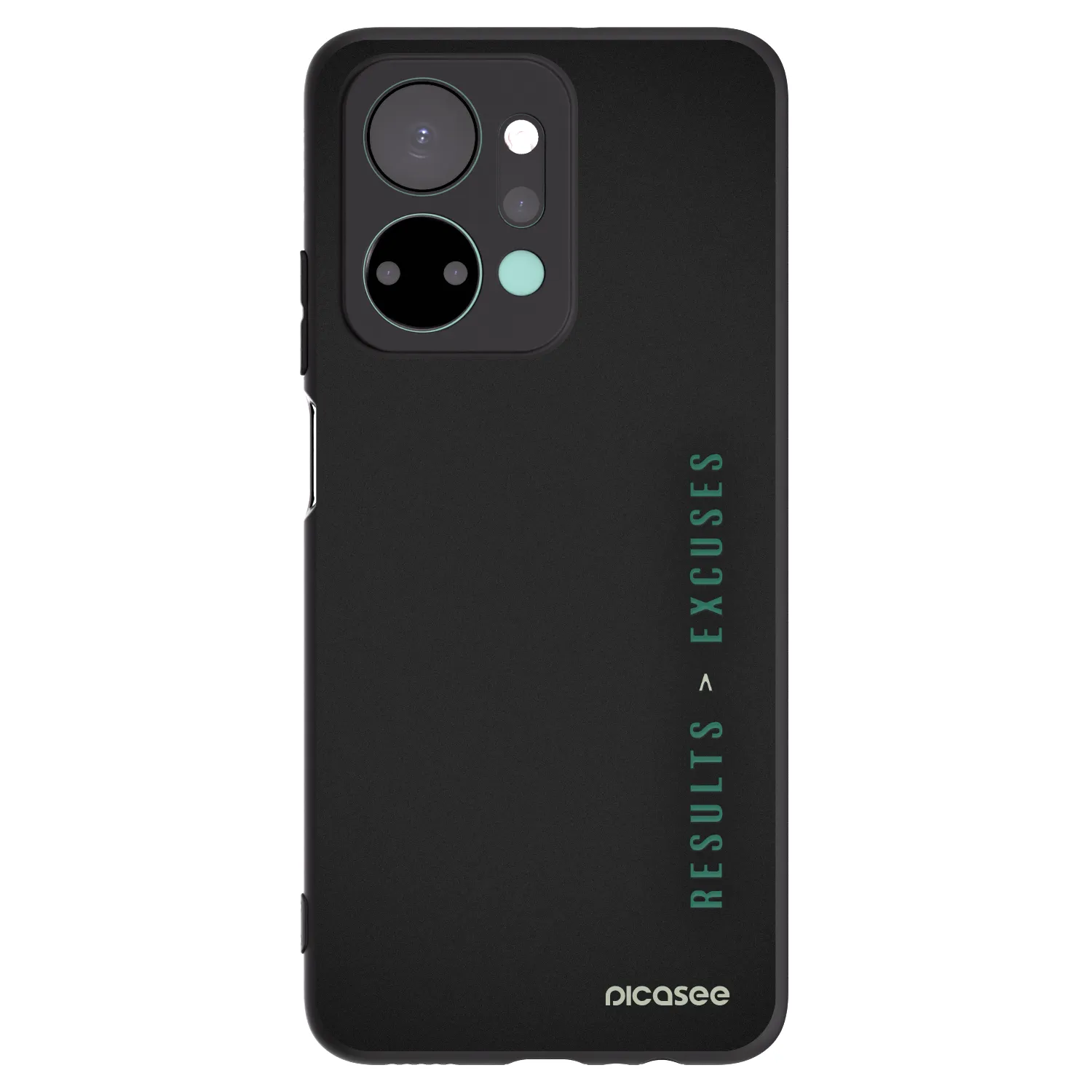 Picasee husă neagră din silicon pentru Honor X7a - Results x Excuses