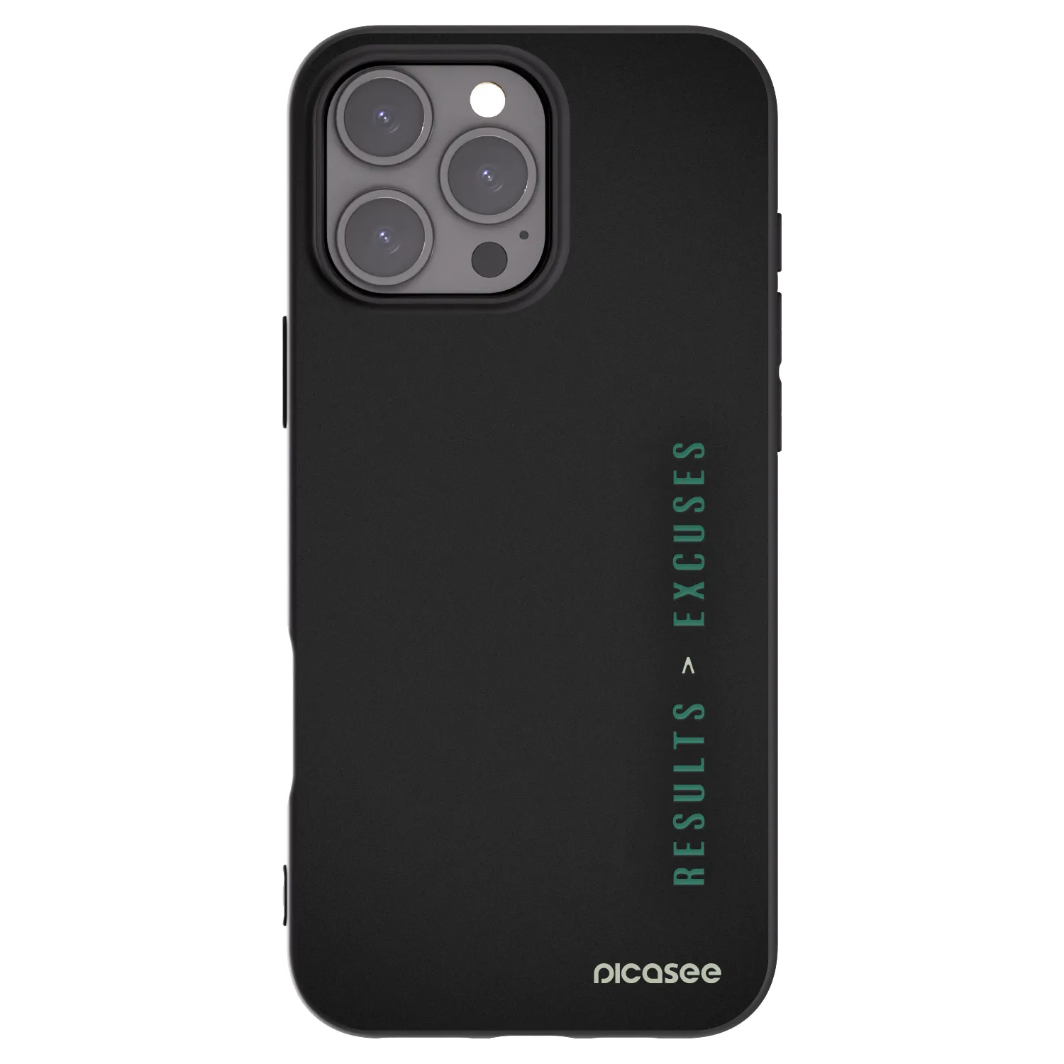 Picasee husă neagră din silicon pentru Apple iPhone 16 Pro Max - Results x Excuses
