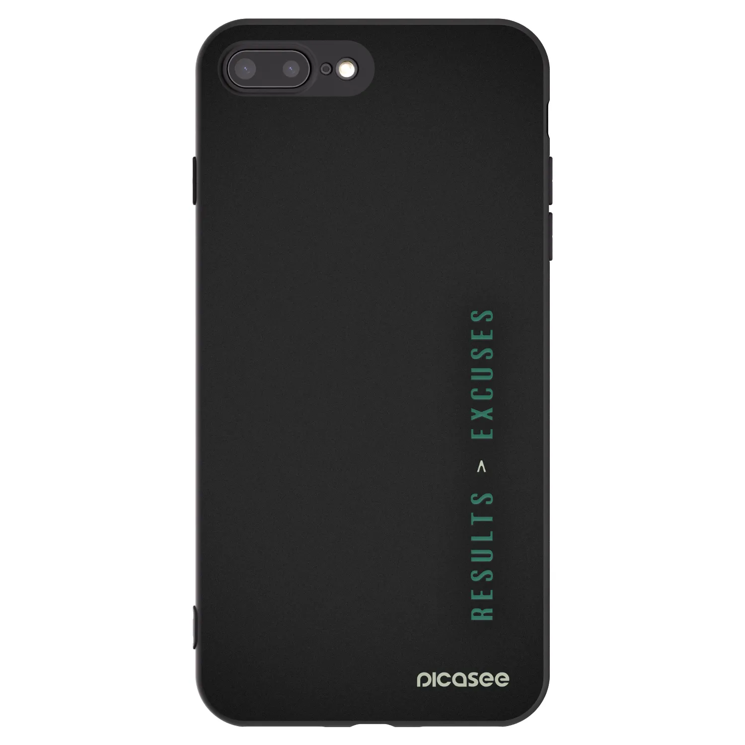 Picasee husă neagră din silicon pentru Apple iPhone 8 Plus - Results x Excuses