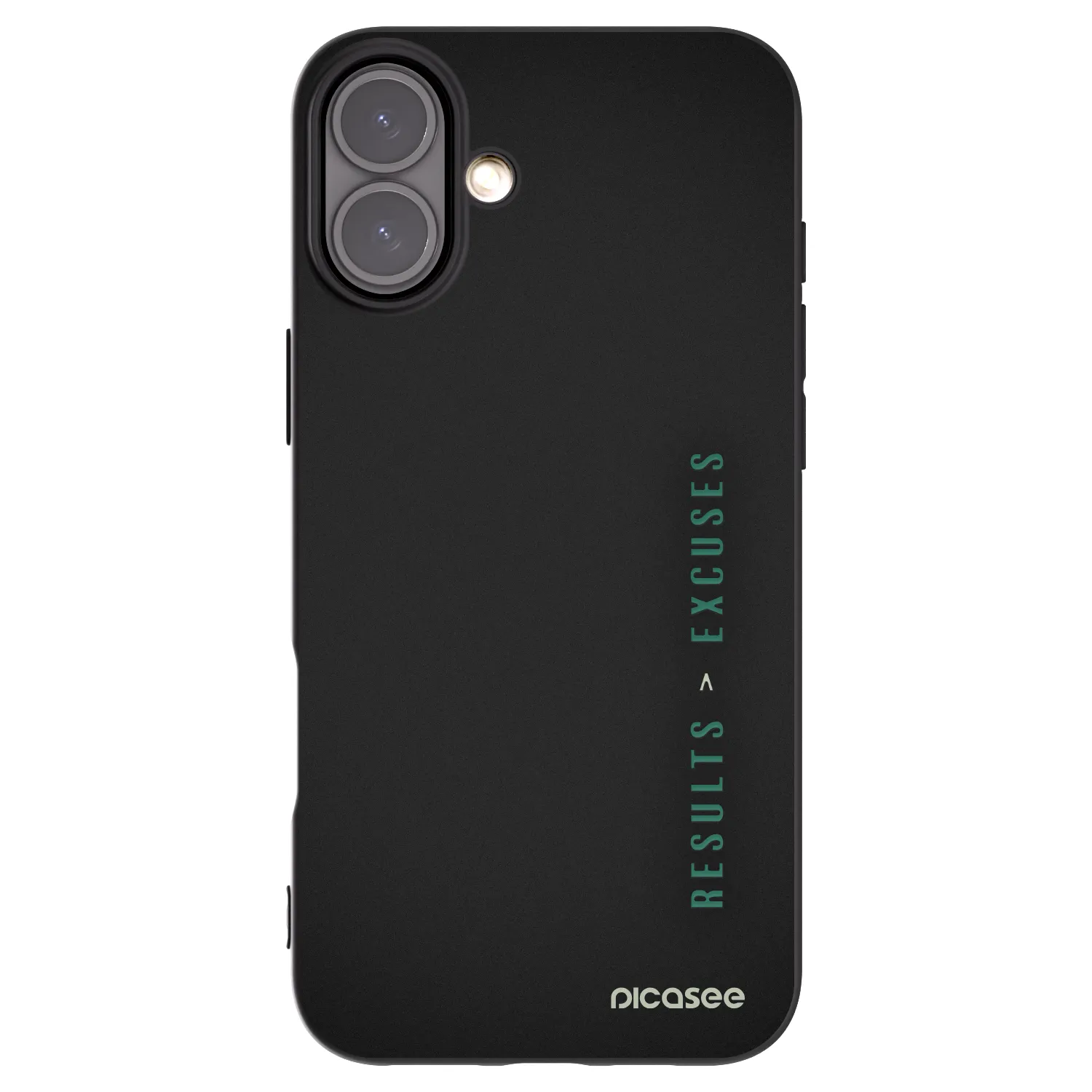 Picasee husă neagră din silicon pentru Apple iPhone 16 Plus - Results x Excuses