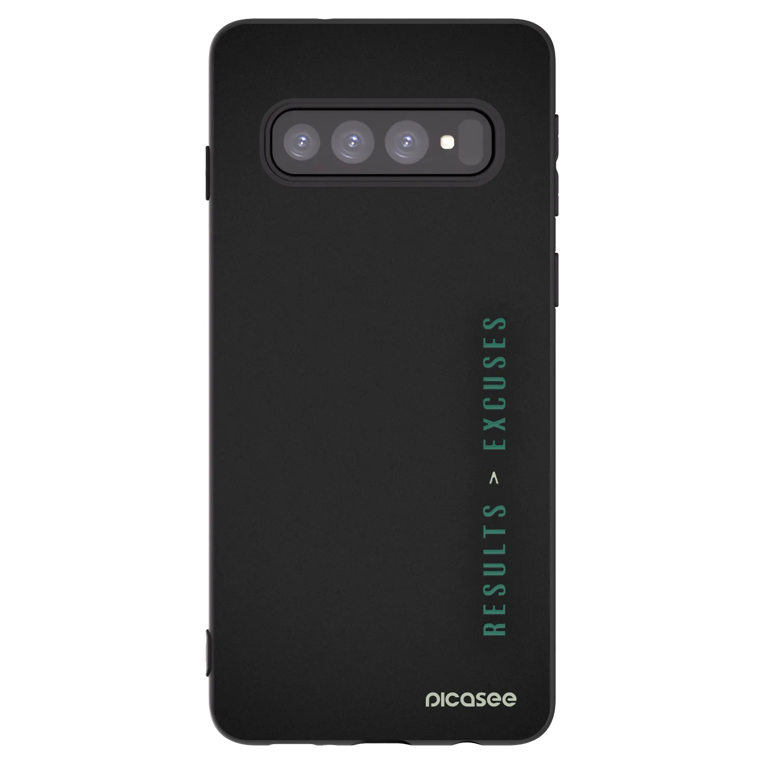 Picasee husă neagră din silicon pentru Samsung Galaxy S10 G973 - Results x Excuses