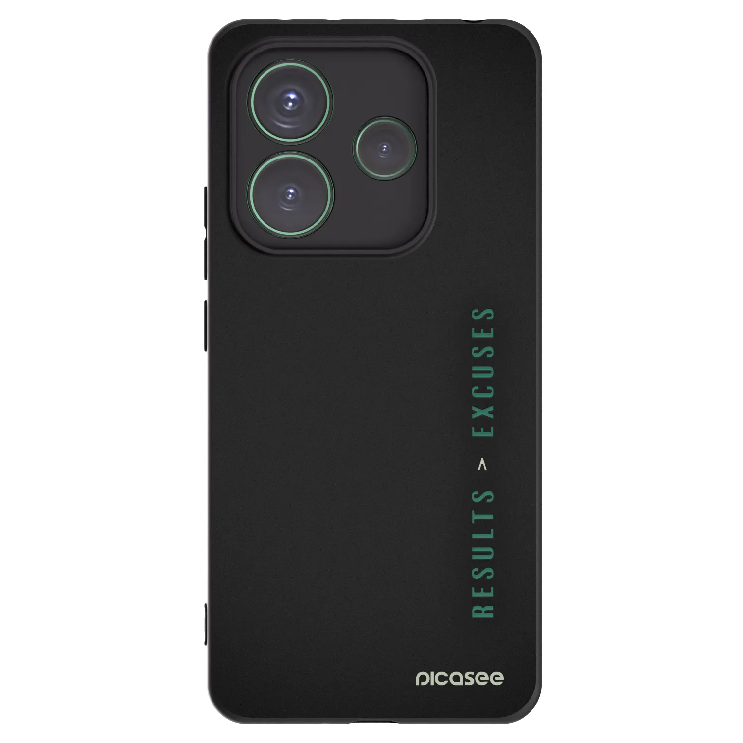 Picasee husă neagră din silicon pentru Xiaomi Redmi Note 14 5G - Results x Excuses