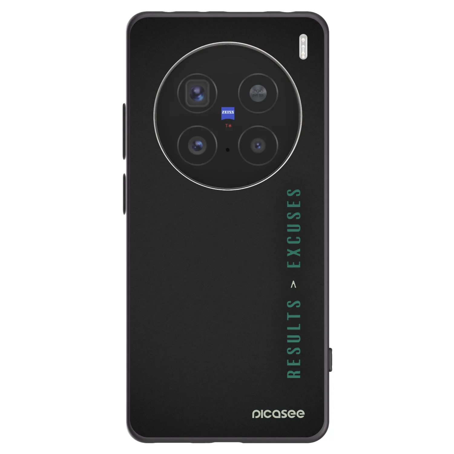Picasee husă neagră din silicon pentru Vivo X200 Pro - Results x Excuses