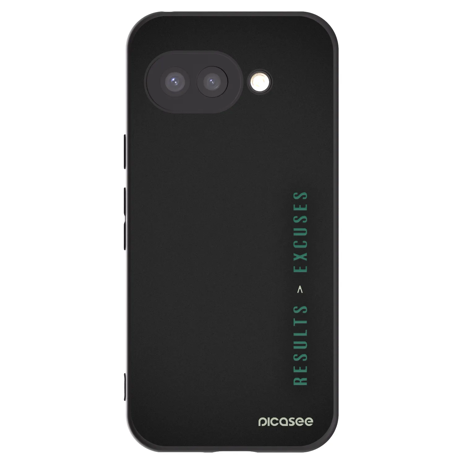 Picasee husă neagră din silicon pentru Google Pixel 9a - Results x Excuses