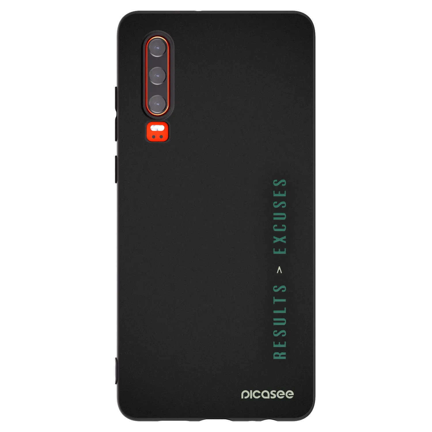 Picasee husă neagră din silicon pentru Huawei P30 - Results x Excuses