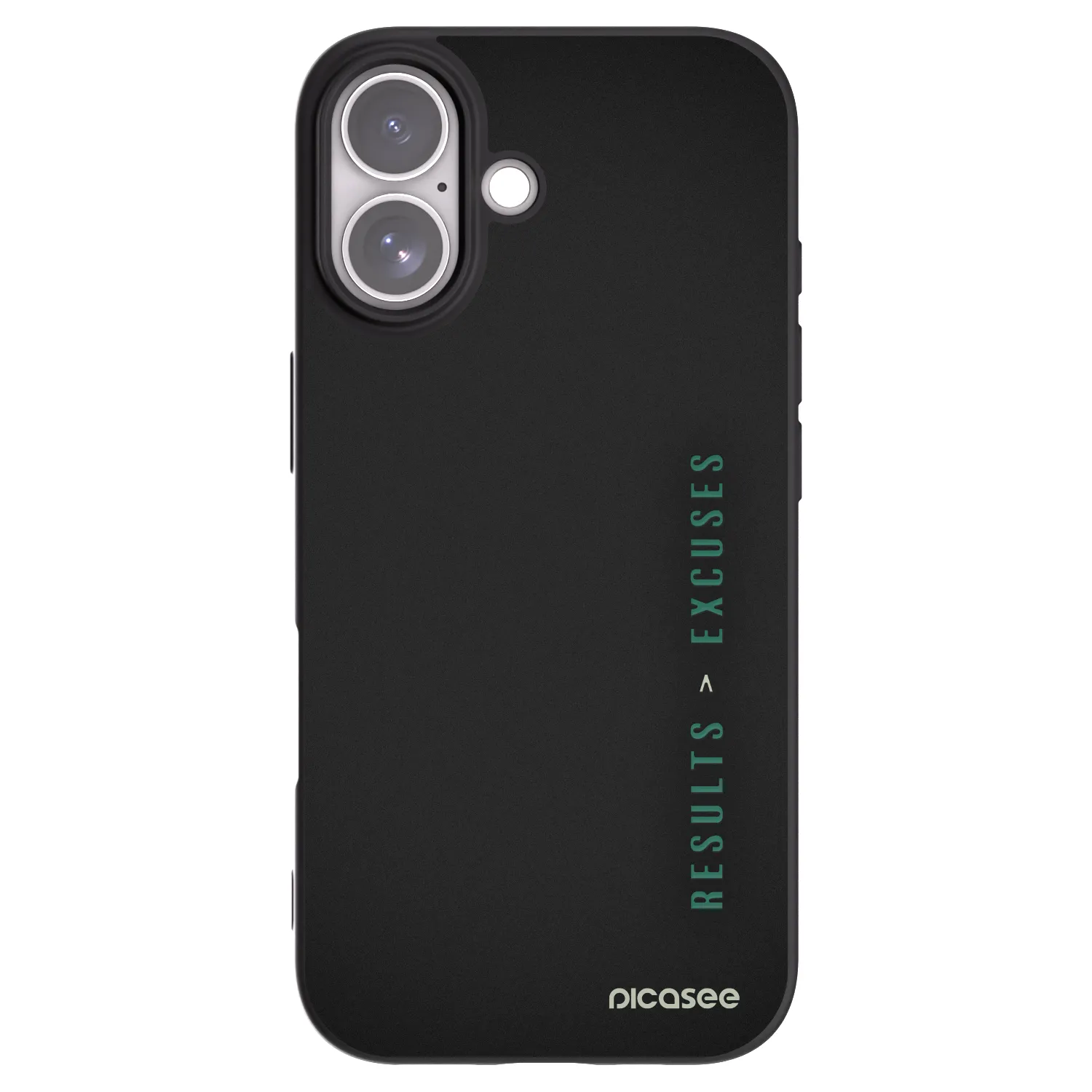 Picasee husă neagră din silicon pentru Apple iPhone 17 - Results x Excuses
