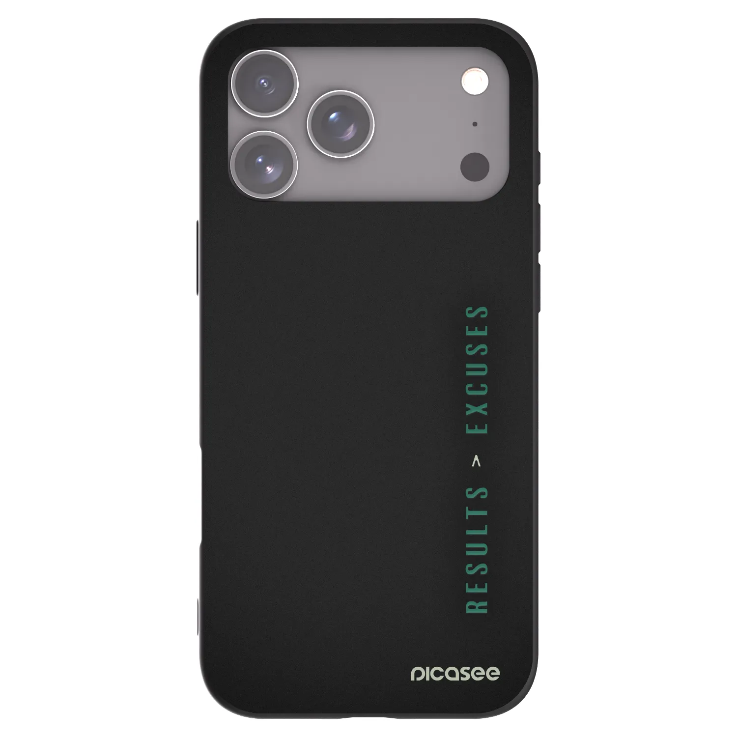 Picasee husă neagră din silicon pentru Apple iPhone 17 Pro Max - Results x Excuses