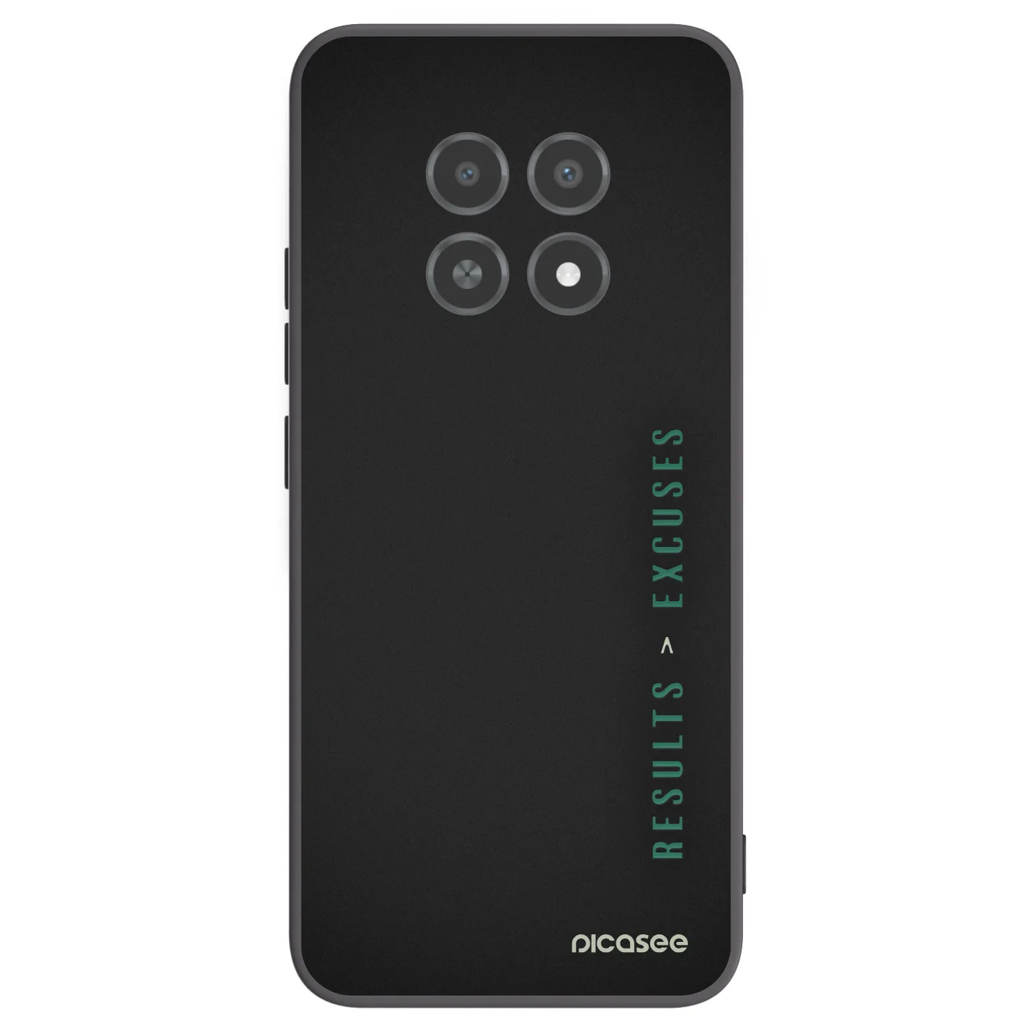 Picasee husă neagră din silicon pentru Realme 12X - Results x Excuses