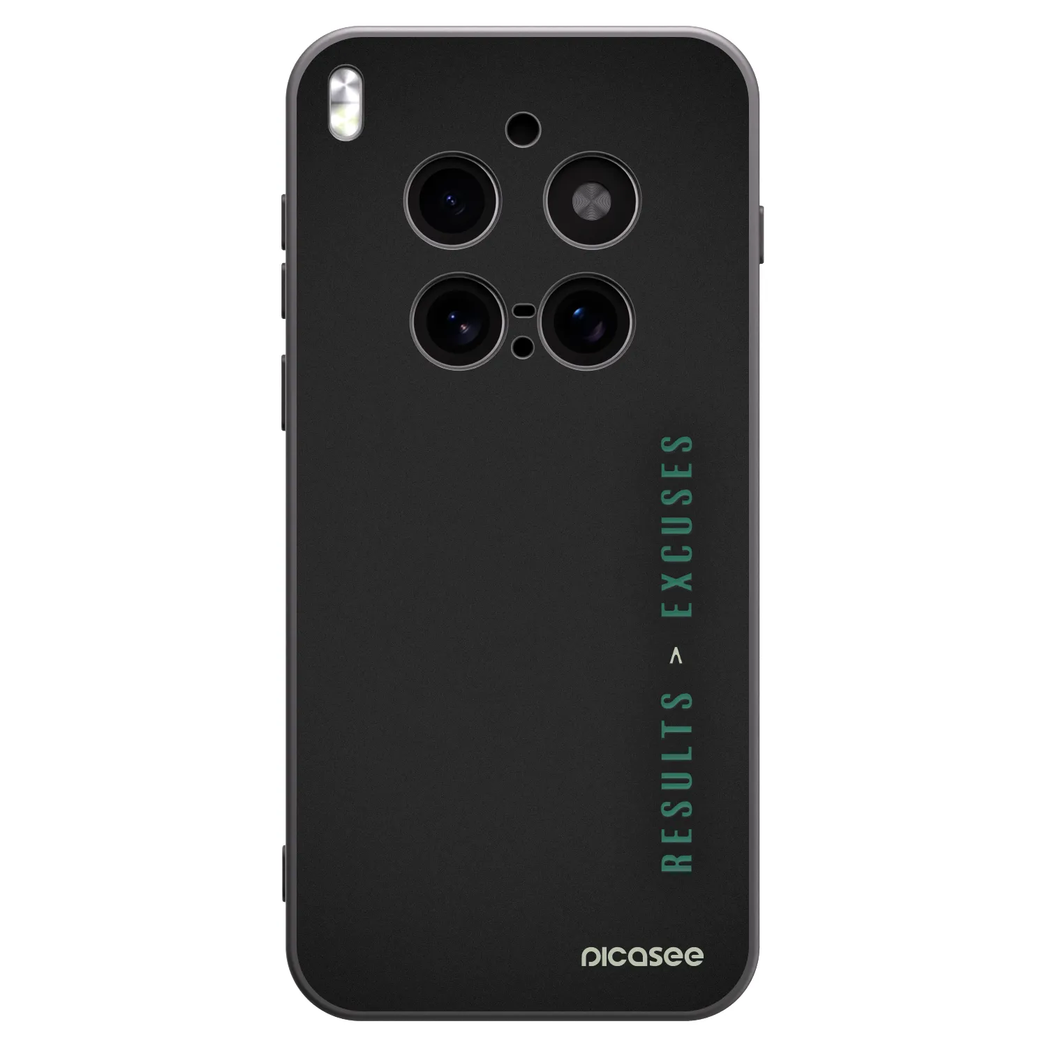 Picasee husă neagră din silicon pentru Vivo X300 Pro - Results x Excuses