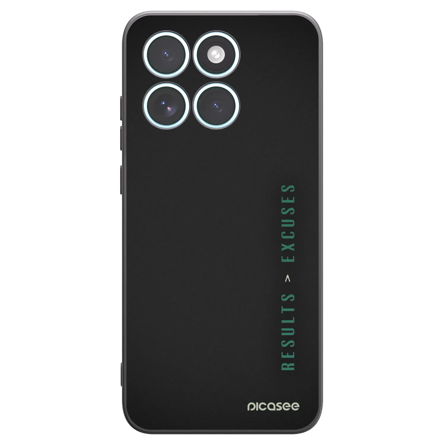 Picasee husă neagră din silicon pentru Motorola Edge 70 Fusion - Results x Excuses