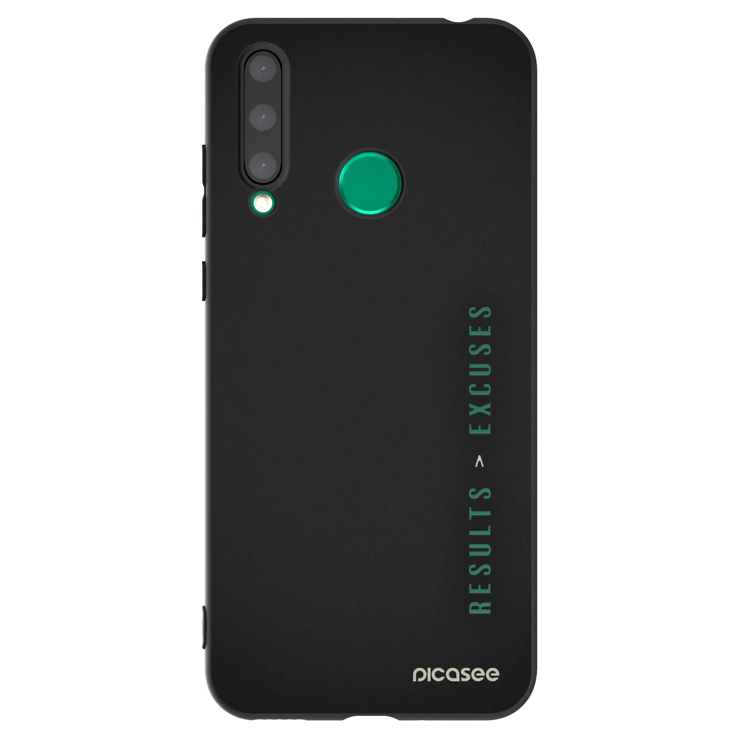 Picasee husă neagră din silicon pentru Honor 20 Lite - Results x Excuses