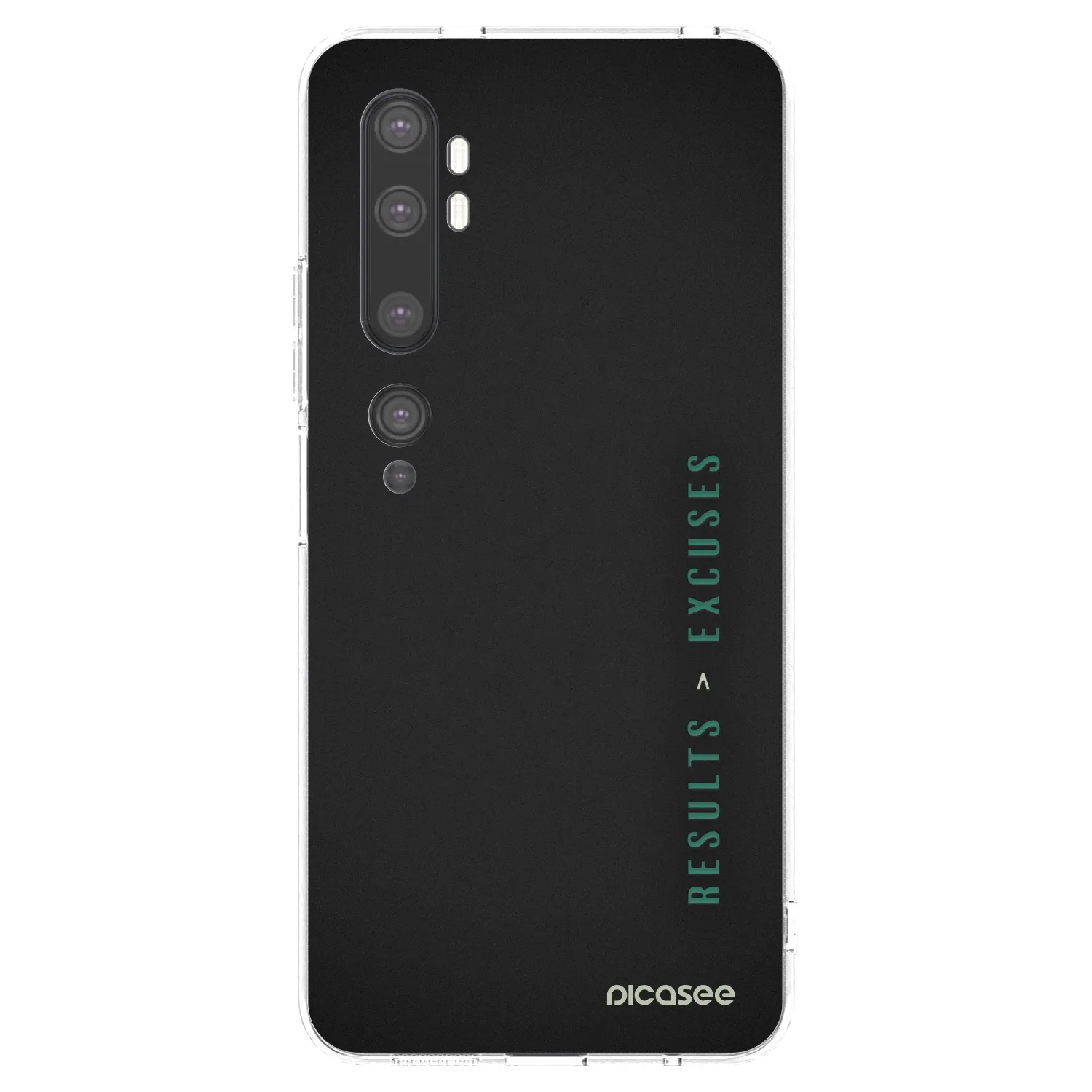 Picasee husă transparentă din silicon pentru Xiaomi Mi Note 10 (Pro) - Results x Excuses