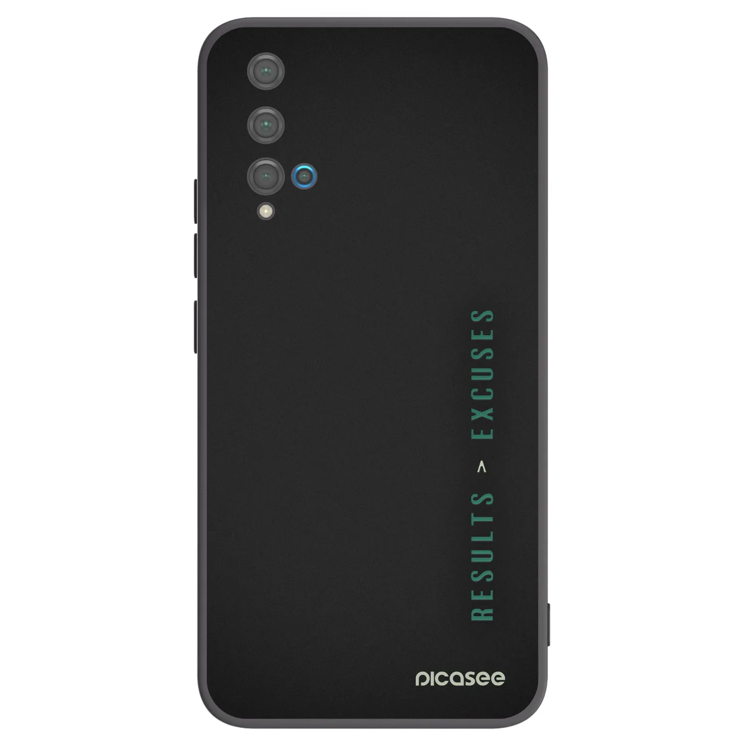 Picasee husă neagră din silicon pentru Huawei Nova 5T - Results x Excuses