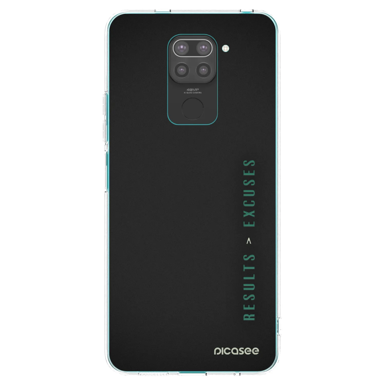 Picasee husă neagră din silicon pentru Xiaomi Redmi Note 9 - Results x Excuses
