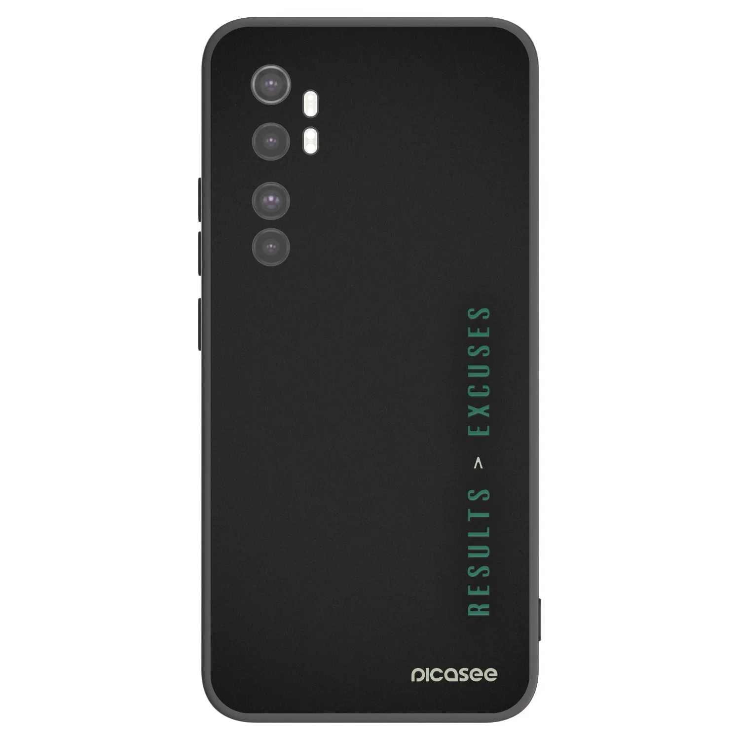 Picasee husă neagră din silicon pentru Xiaomi Mi Note 10 Lite - Results x Excuses