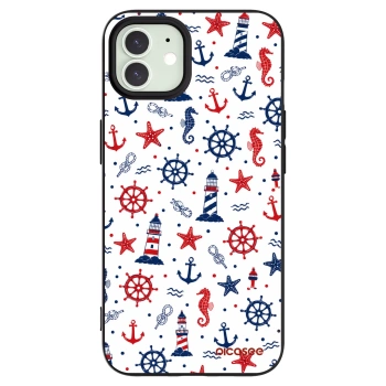 Picasee husă neagră din silicon pentru Apple iPhone 12 - Sailor Vibes