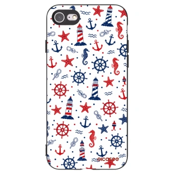 Picasee husă neagră din silicon pentru Apple iPhone 8 - Sailor Vibes