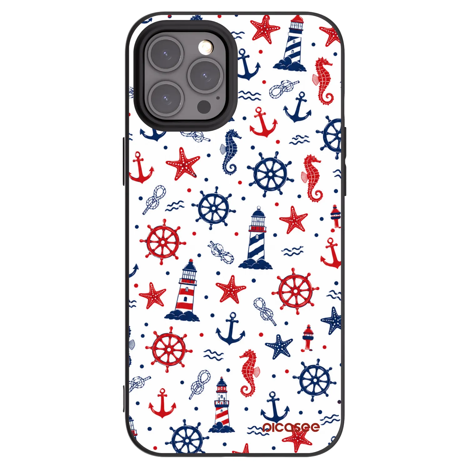 Picasee husă neagră din silicon pentru Apple iPhone 12 Pro Max - Sailor Vibes