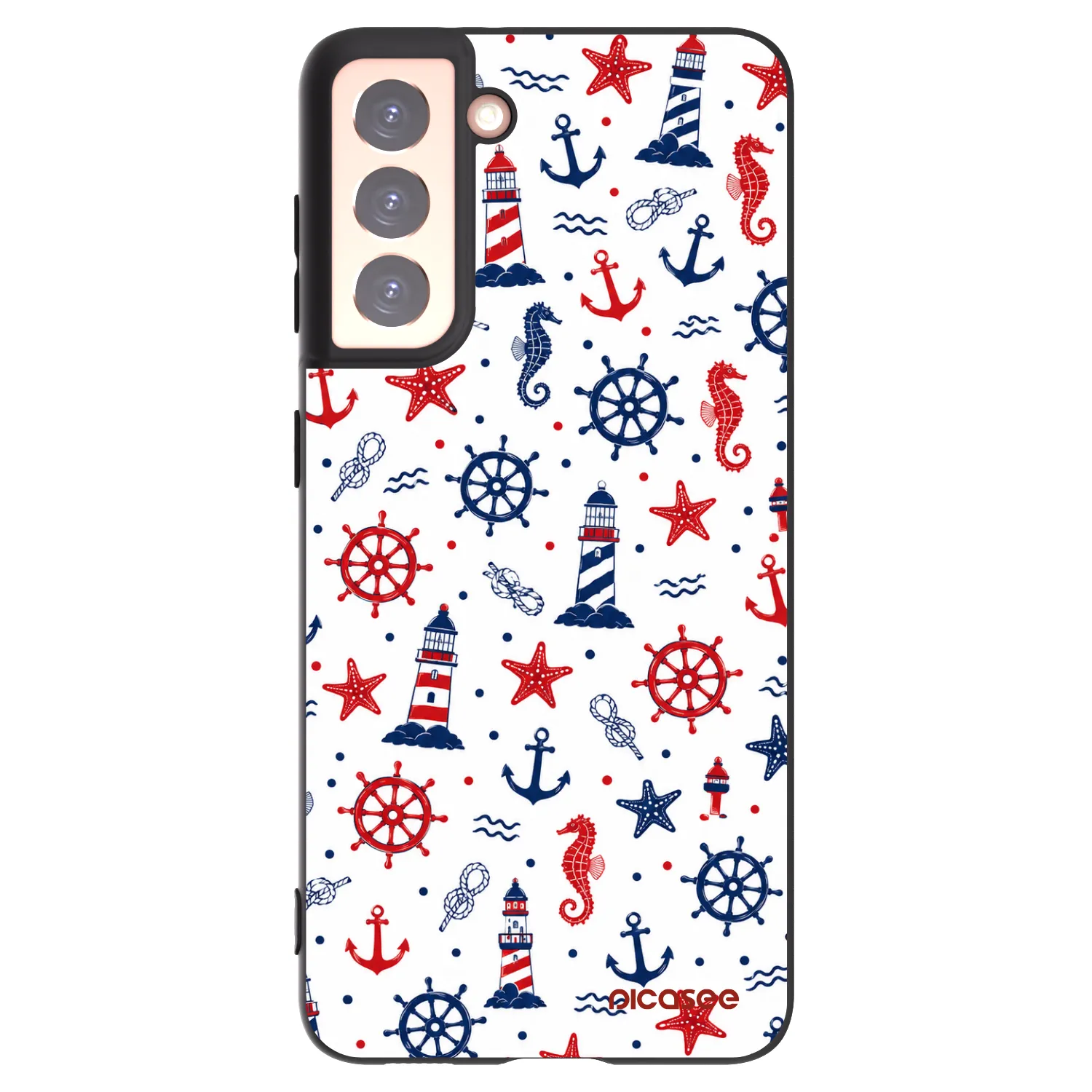 Picasee husă neagră din silicon pentru Samsung Galaxy S21 5G G991B - Sailor Vibes