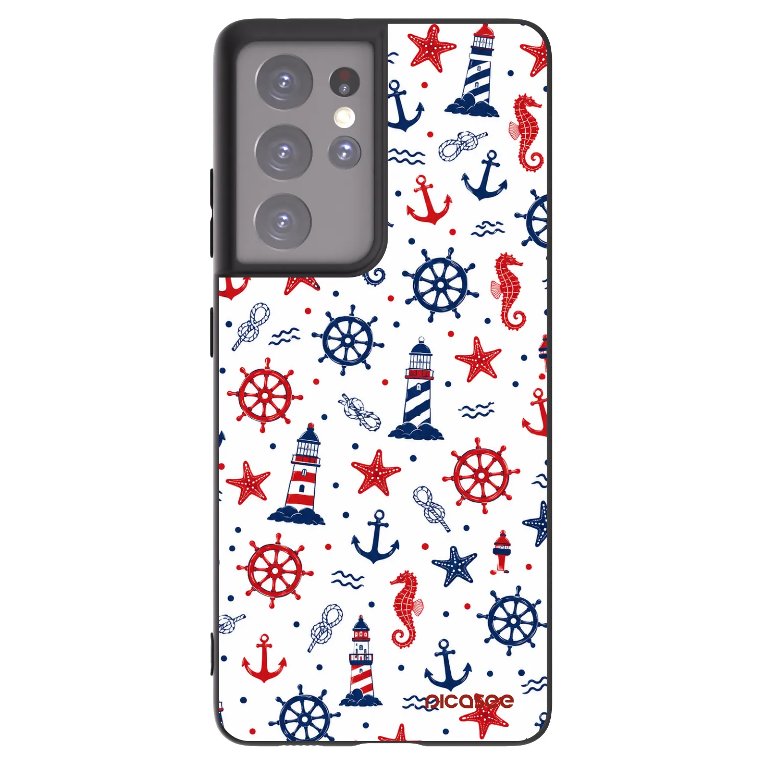 Picasee husă neagră din silicon pentru Samsung Galaxy S21 Ultra 5G G998B - Sailor Vibes