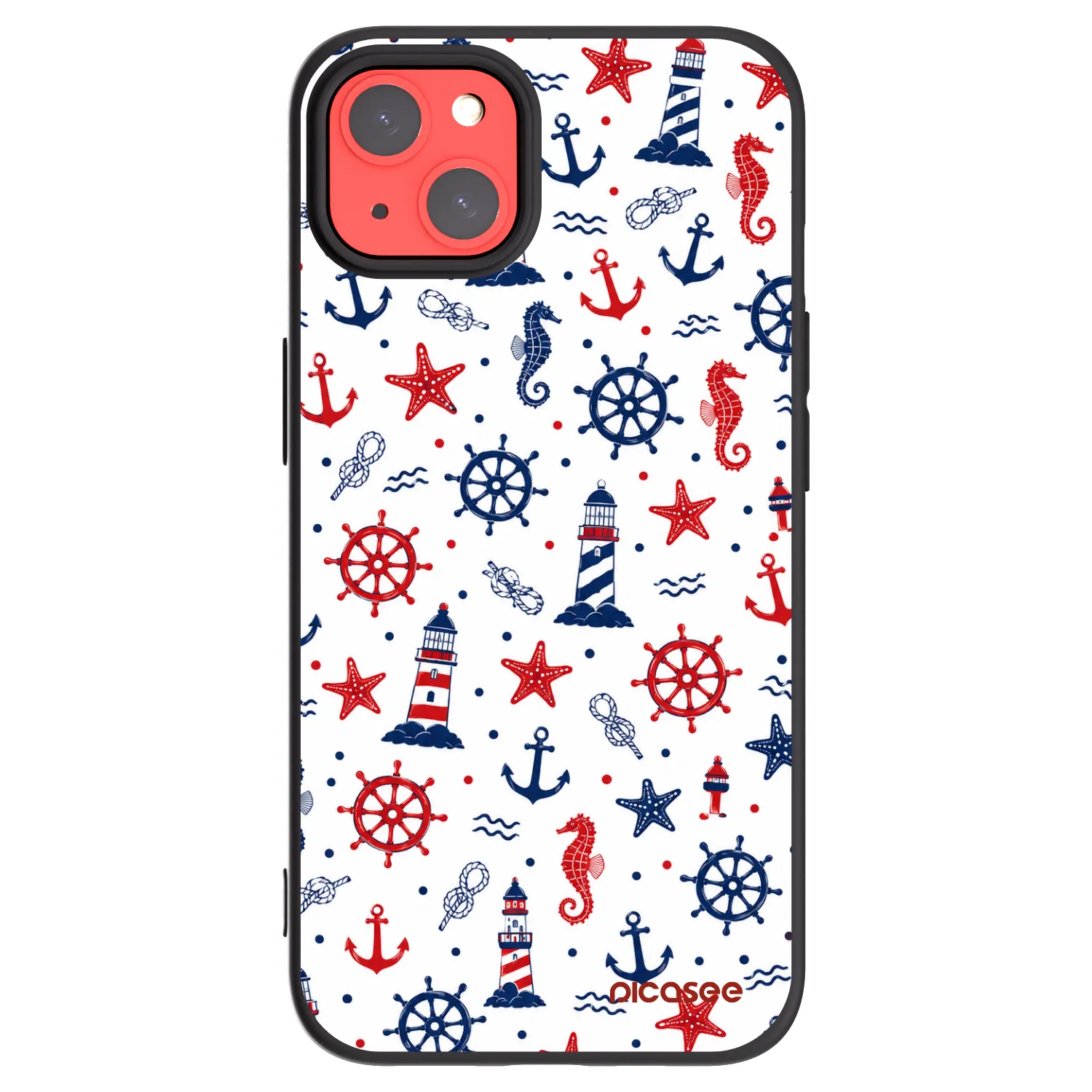 Picasee husă neagră din silicon pentru Apple iPhone 13 - Sailor Vibes