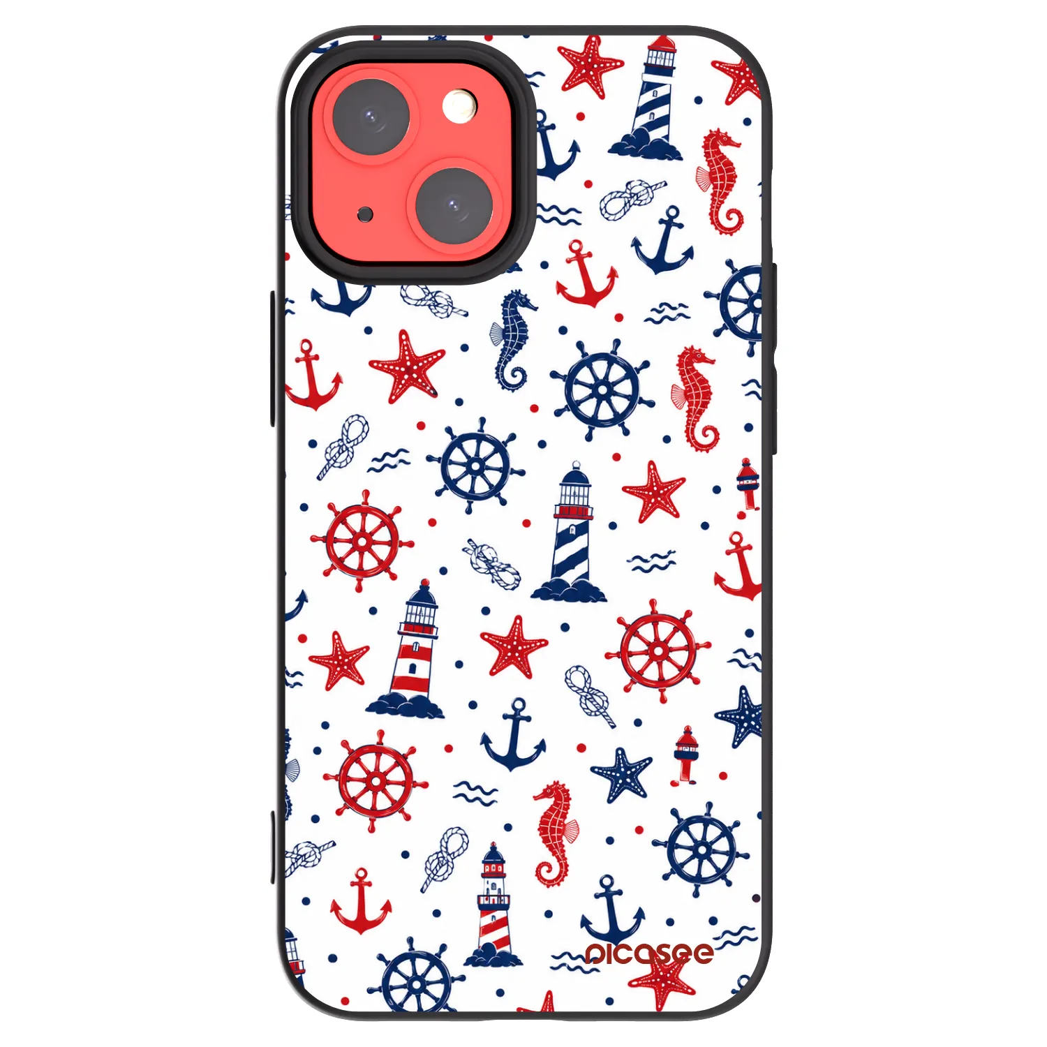 Picasee husă neagră din silicon pentru Apple iPhone 13 mini - Sailor Vibes
