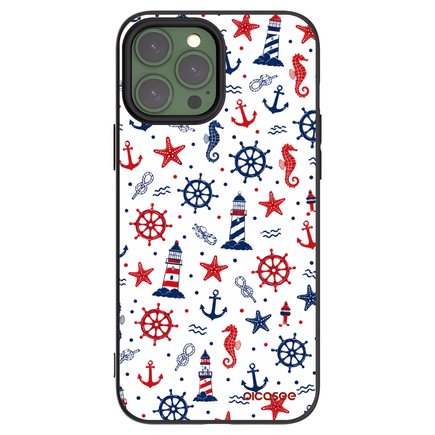 Picasee husă neagră din silicon pentru Apple iPhone 13 Pro Max - Sailor Vibes
