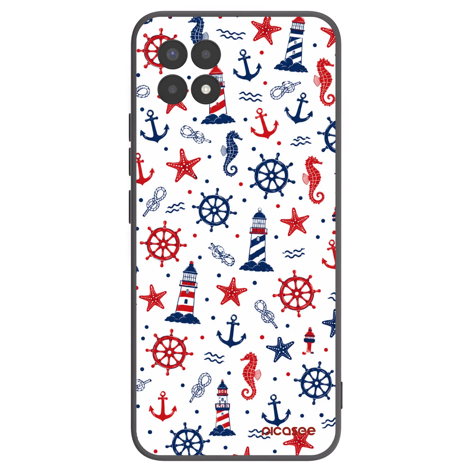 Picasee husă neagră din silicon pentru Realme 8i - Sailor Vibes