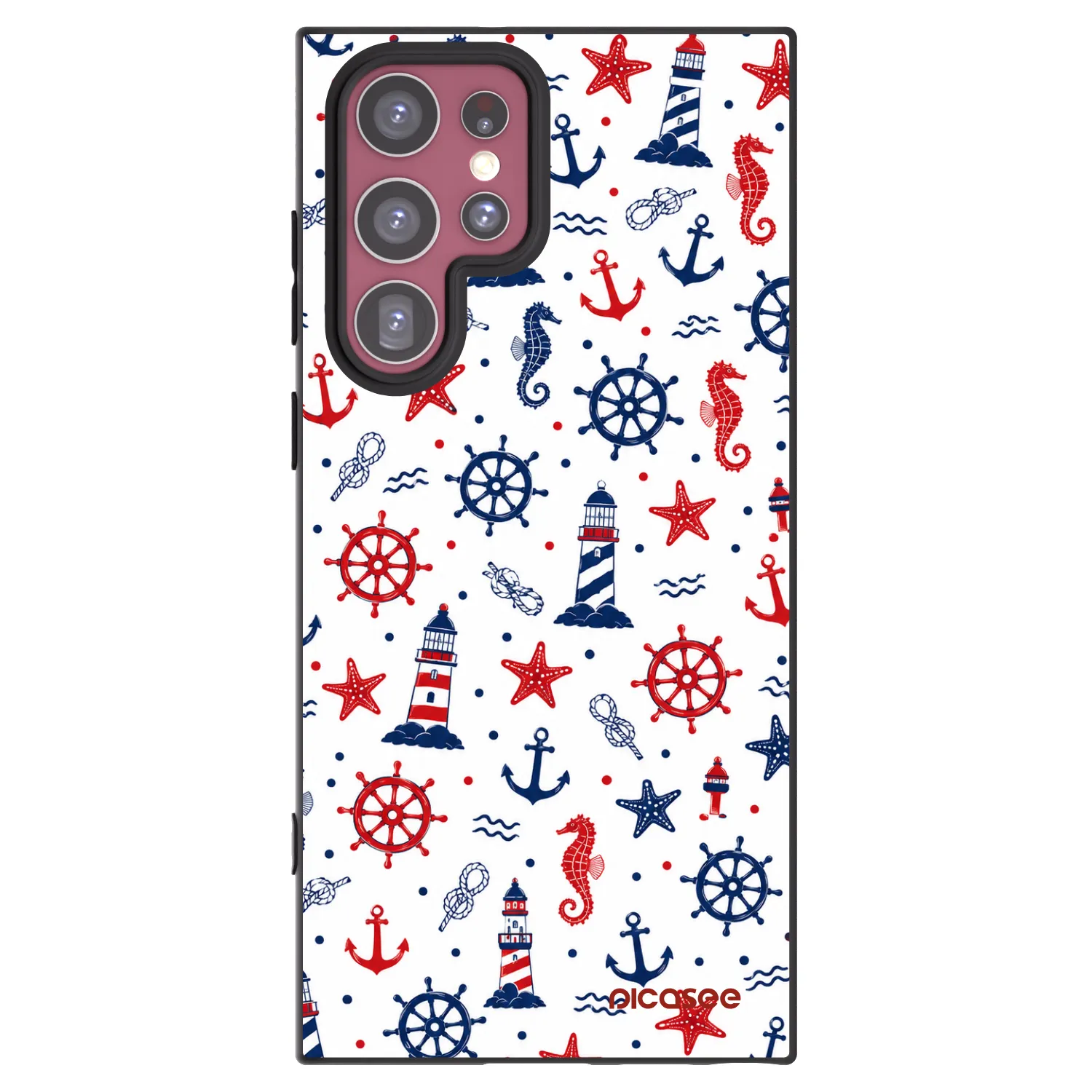 Picasee husă neagră din silicon pentru Samsung Galaxy S22 Ultra 5G - Sailor Vibes