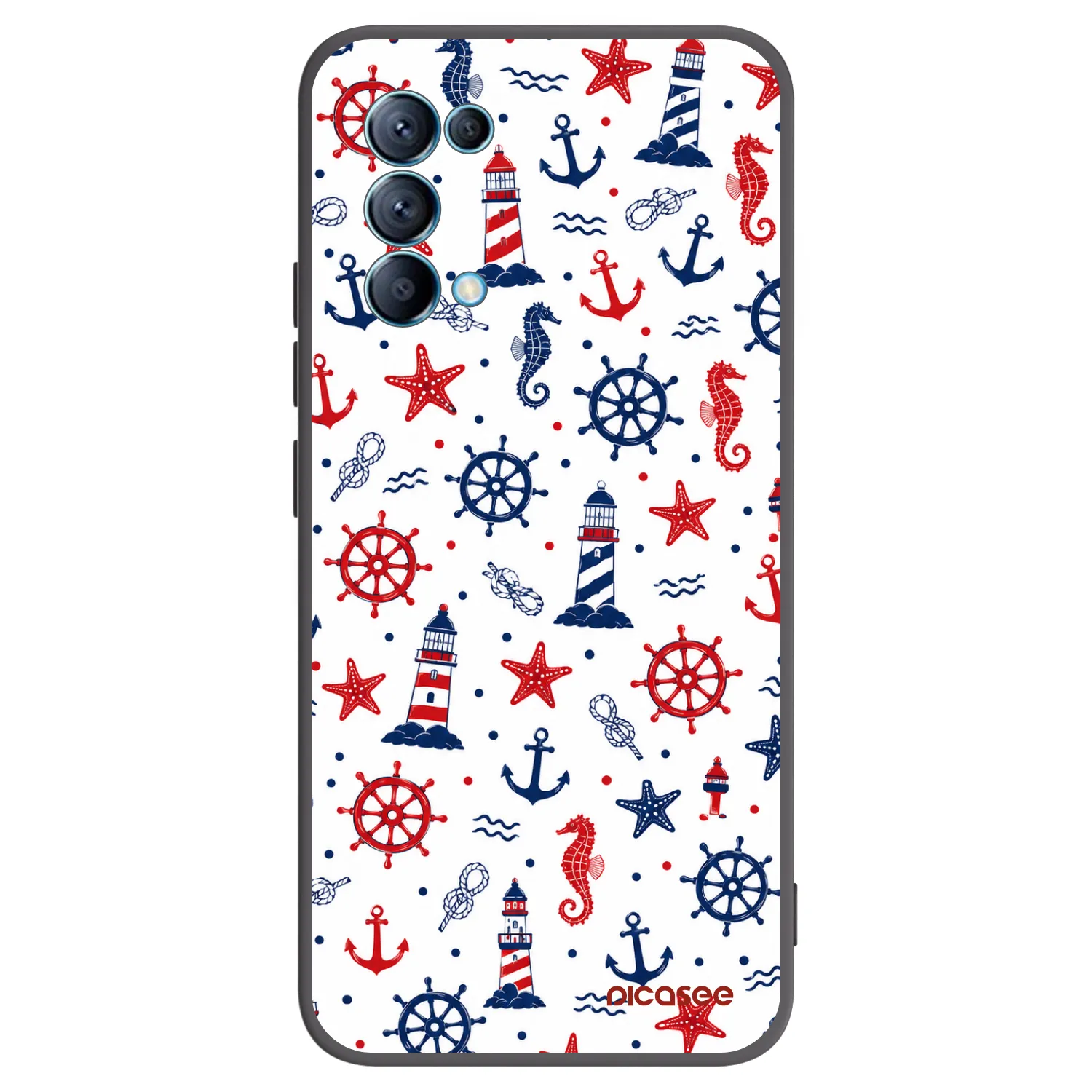 Picasee husă neagră din silicon pentru OPPO A16s - Sailor Vibes
