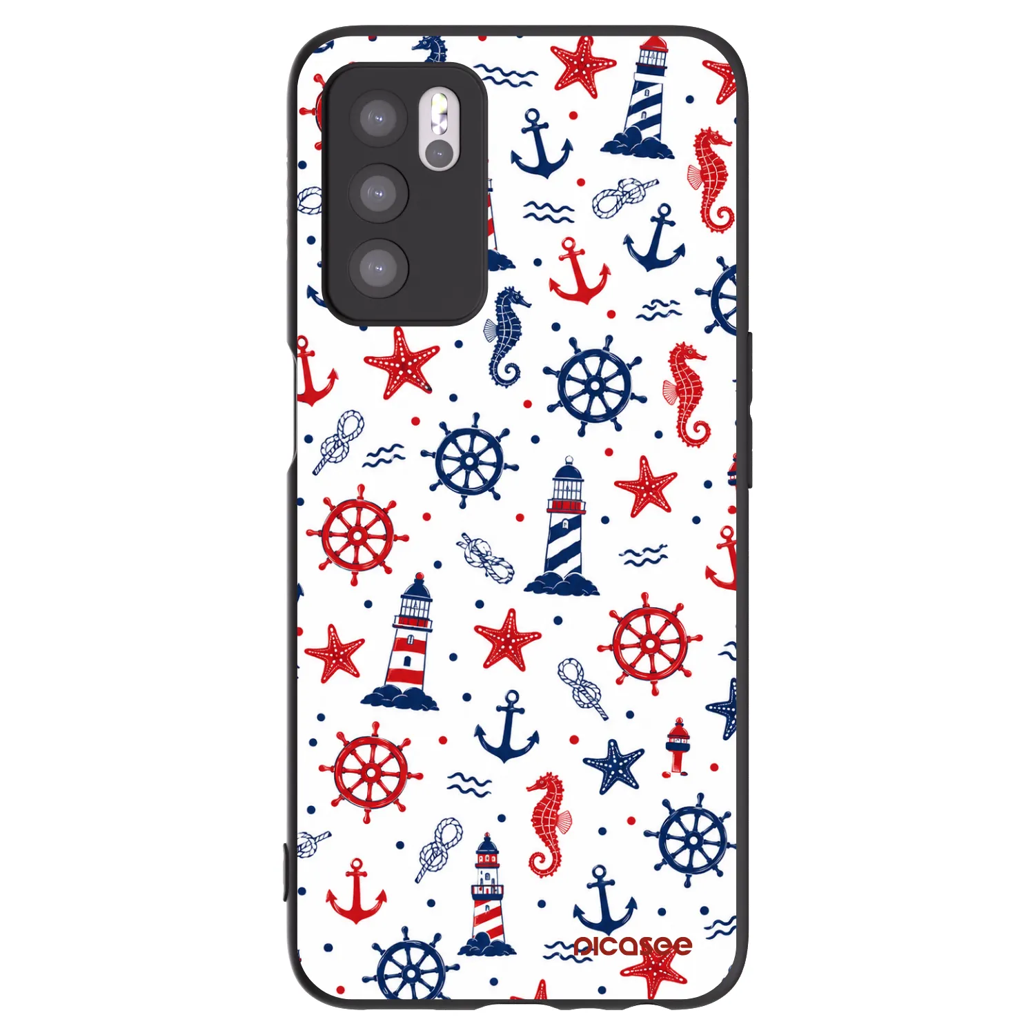 Picasee husă neagră din silicon pentru OPPO A16s - Sailor Vibes