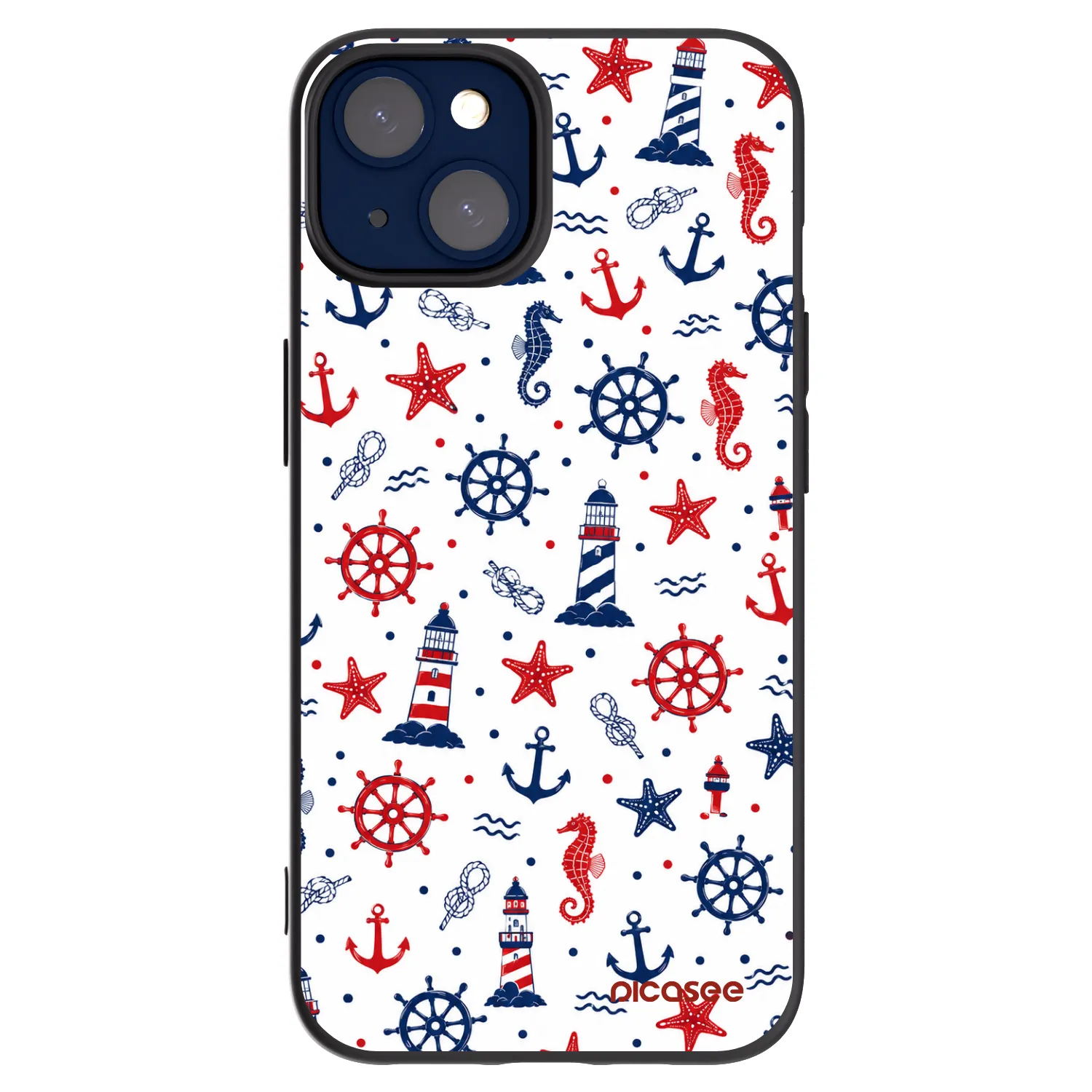 Picasee husă neagră din silicon pentru Apple iPhone 14 - Sailor Vibes