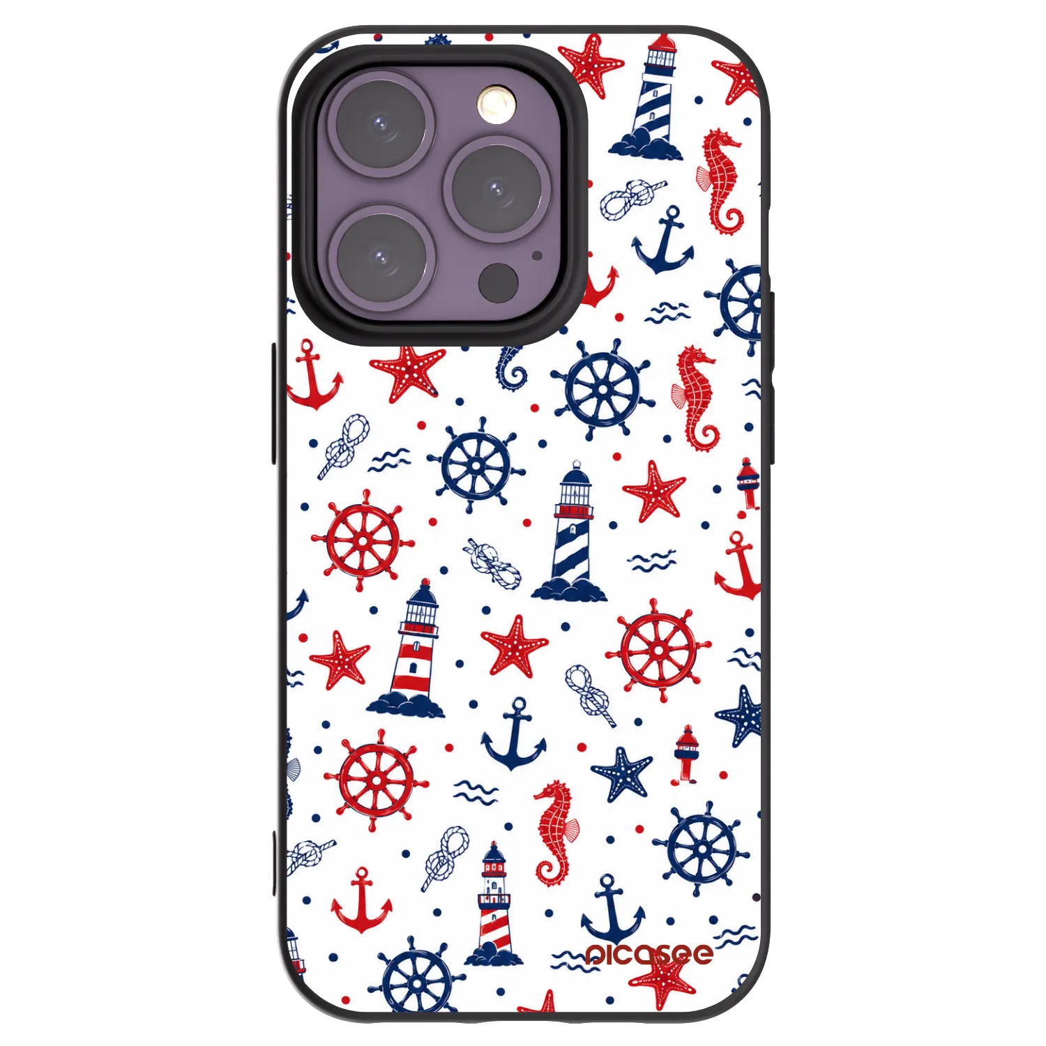 Picasee husă neagră din silicon pentru Apple iPhone 14 Pro - Sailor Vibes