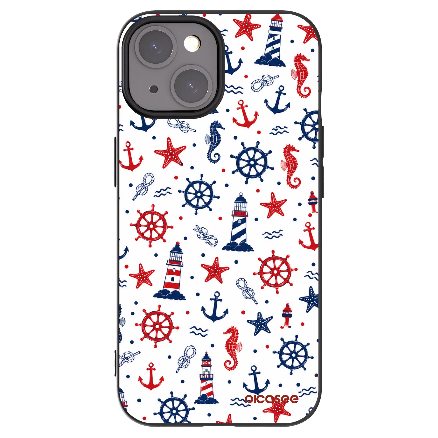 Picasee husă neagră din silicon pentru Apple iPhone 15 - Sailor Vibes