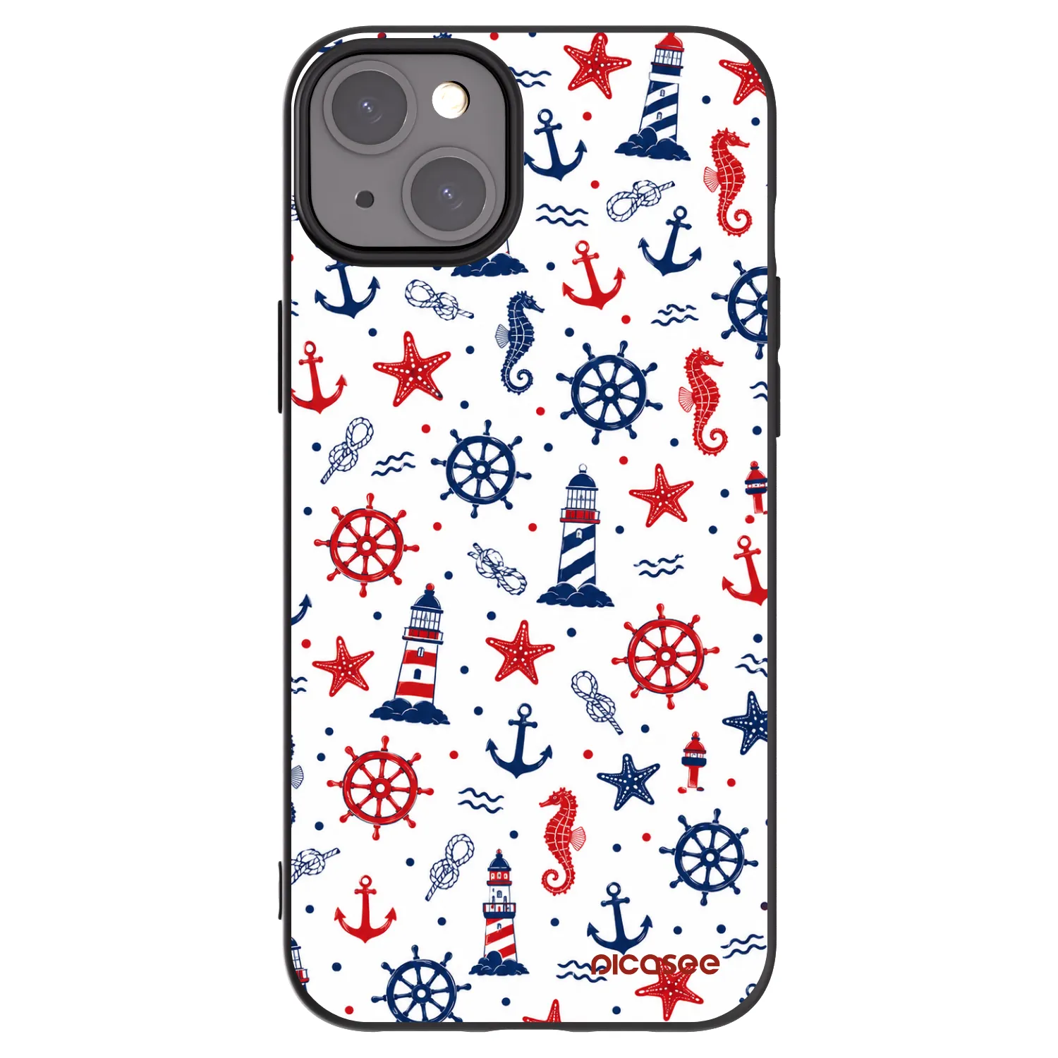 Picasee husă neagră din silicon pentru Apple iPhone 15 Plus - Sailor Vibes