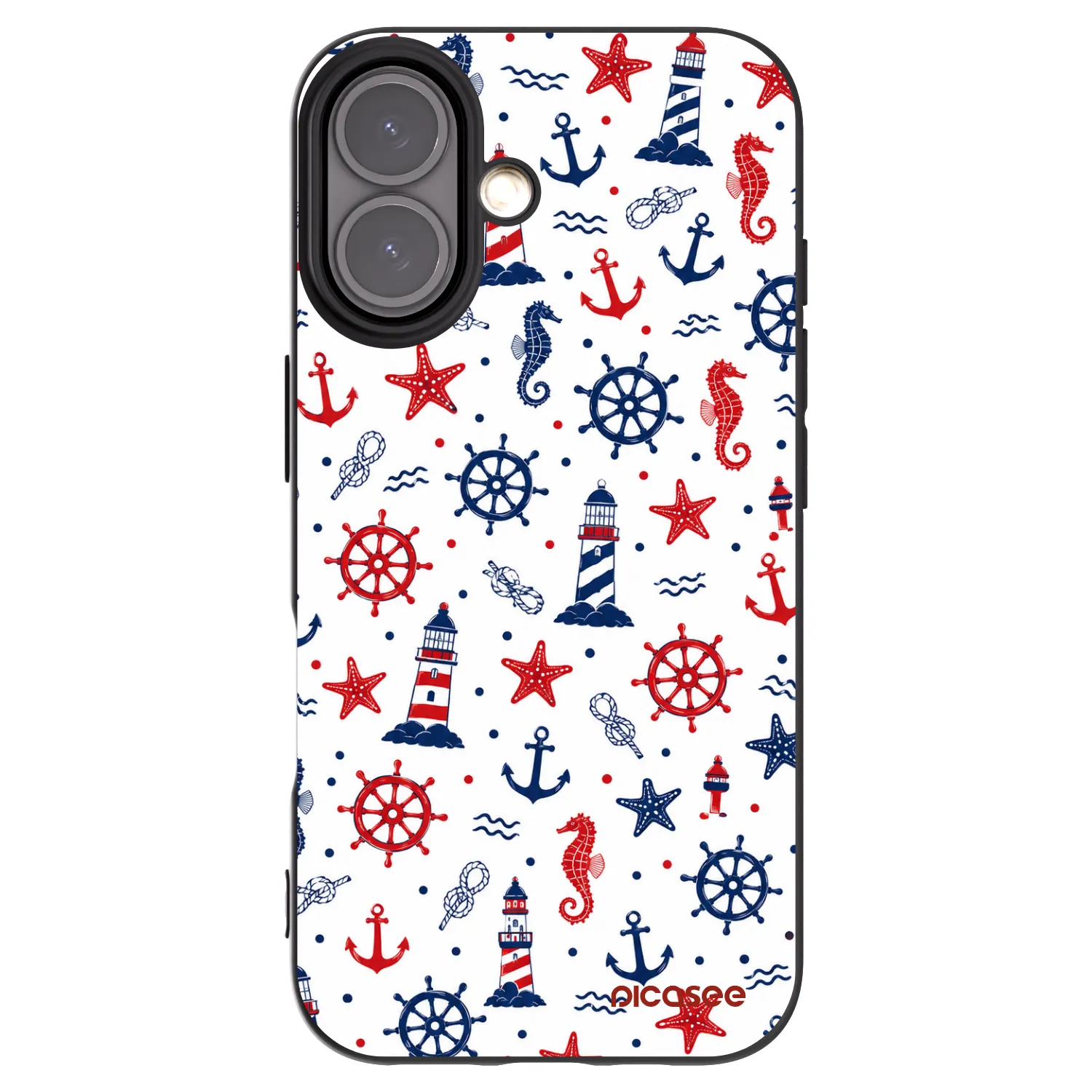 Picasee husă neagră din silicon pentru Apple iPhone 16 - Sailor Vibes