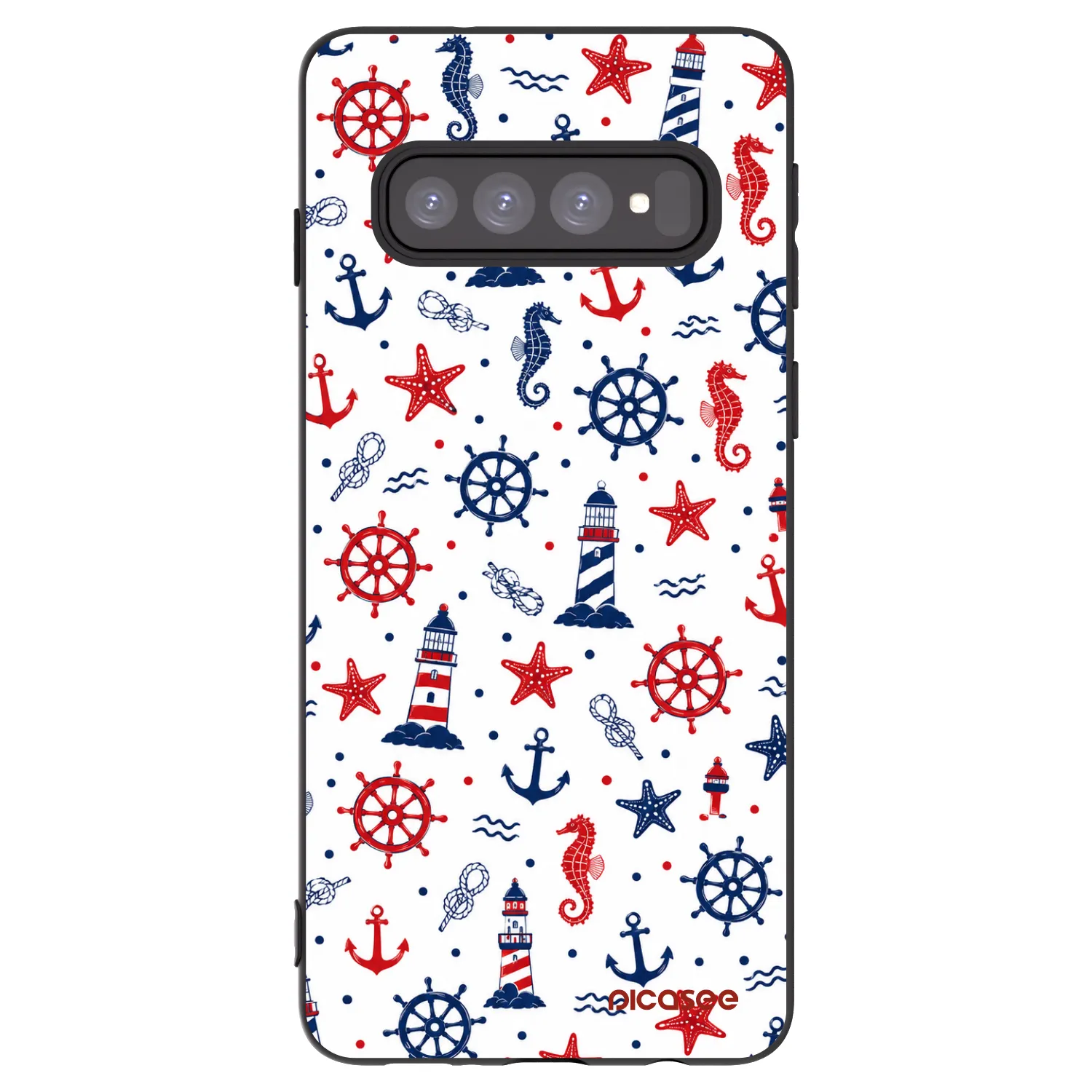 Picasee husă neagră din silicon pentru Samsung Galaxy S10 G973 - Sailor Vibes