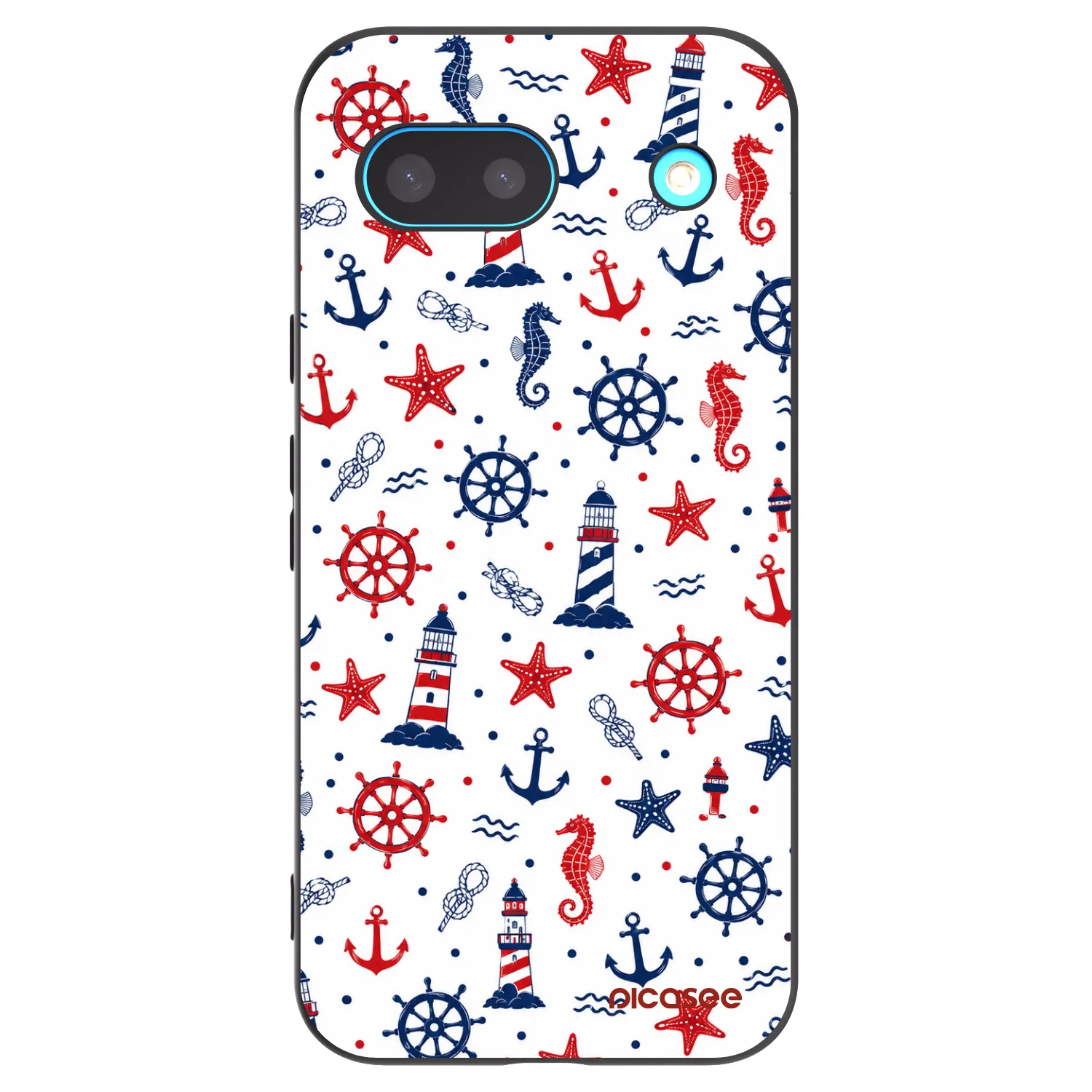 Picasee husă neagră din silicon pentru Google Pixel 8a - Sailor Vibes
